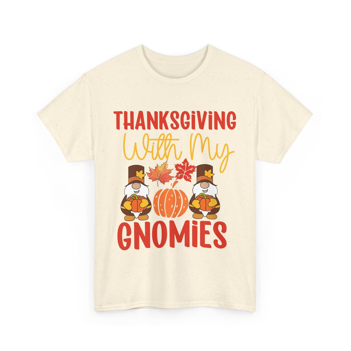 Thanksgiving With My Gnomies T-Shirt - Cute Fall Gnome Family Tee