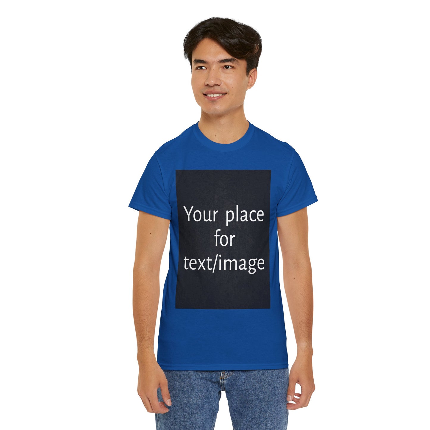 Machen Sie es zu Ihrem – Individuelles T-Shirt mit Vorder- und Rückseite | Personalisiertes T-Shirt für Fotos, Text oder Logos – Ihre Kunst, Ihr T-Shirt