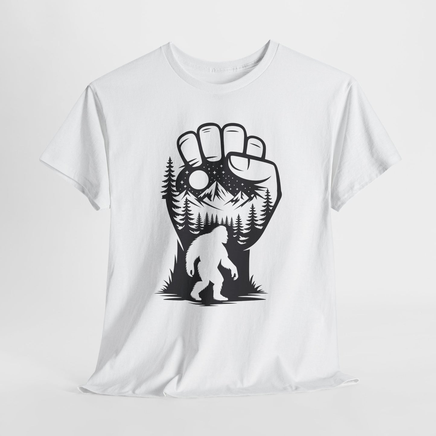 Bigfoot Forest Silhouette T-Shirt - Sasquatch Mountain Tee