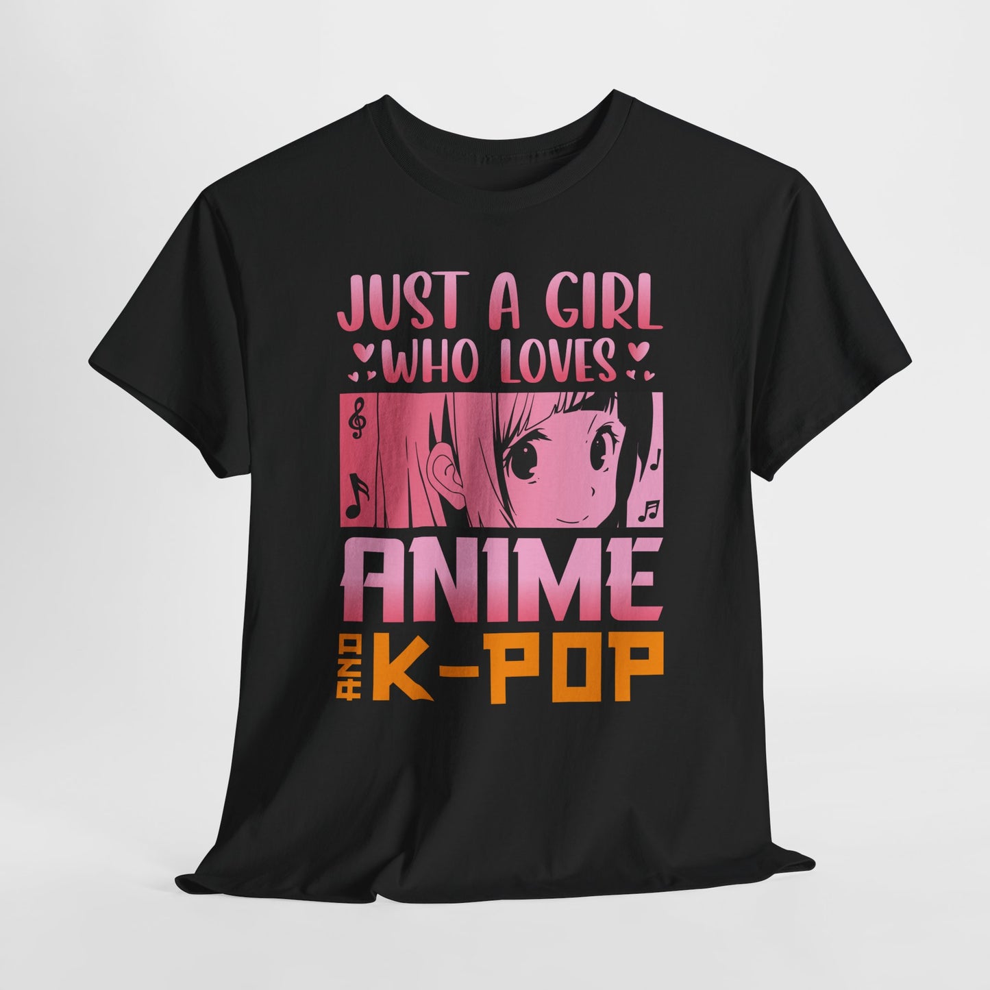 Just a Girl Who Loves Anime and K-Pop Shirt - Kawaii Manga Tee
