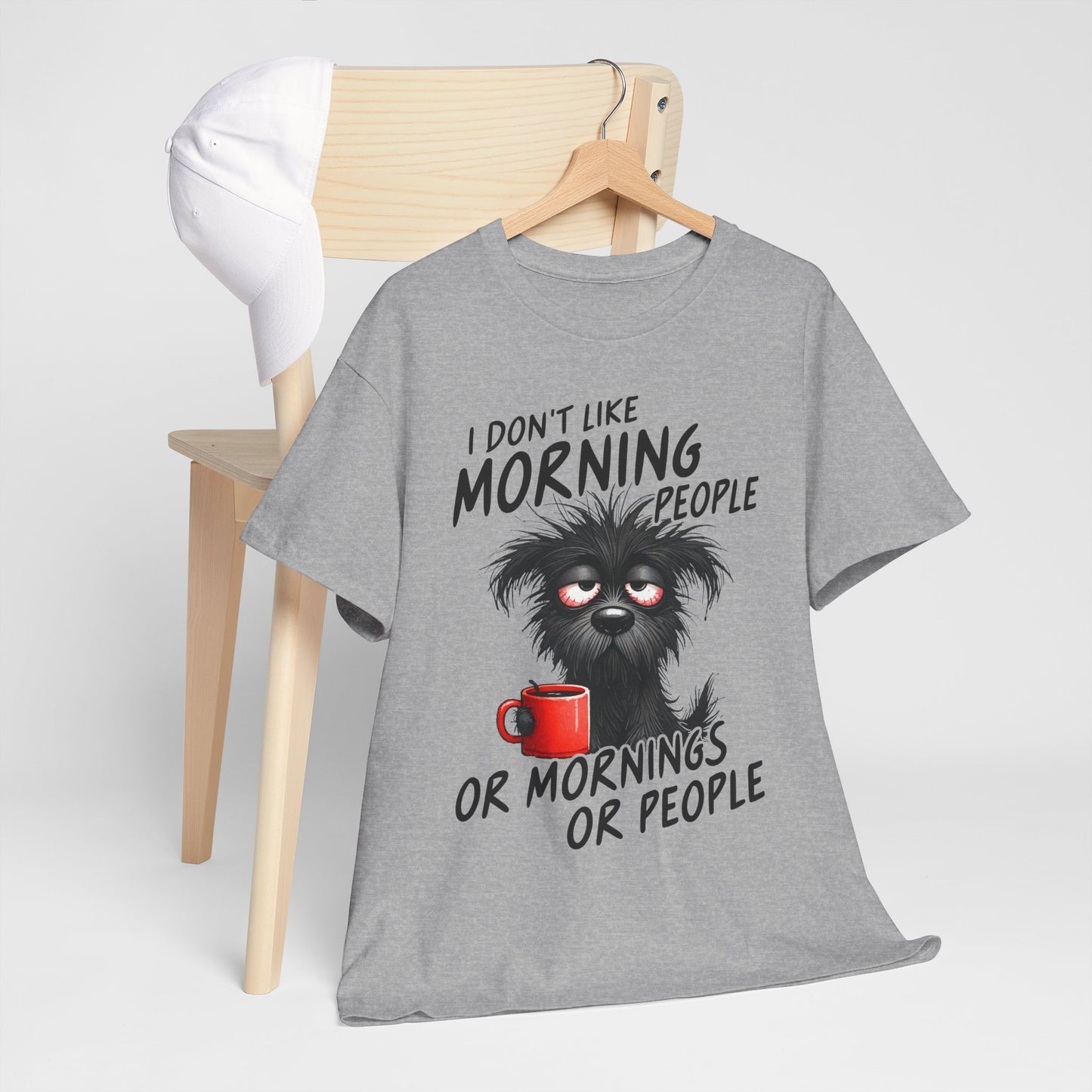 Grumpy Morning Dog T-Shirt - Funny Coffee Tee