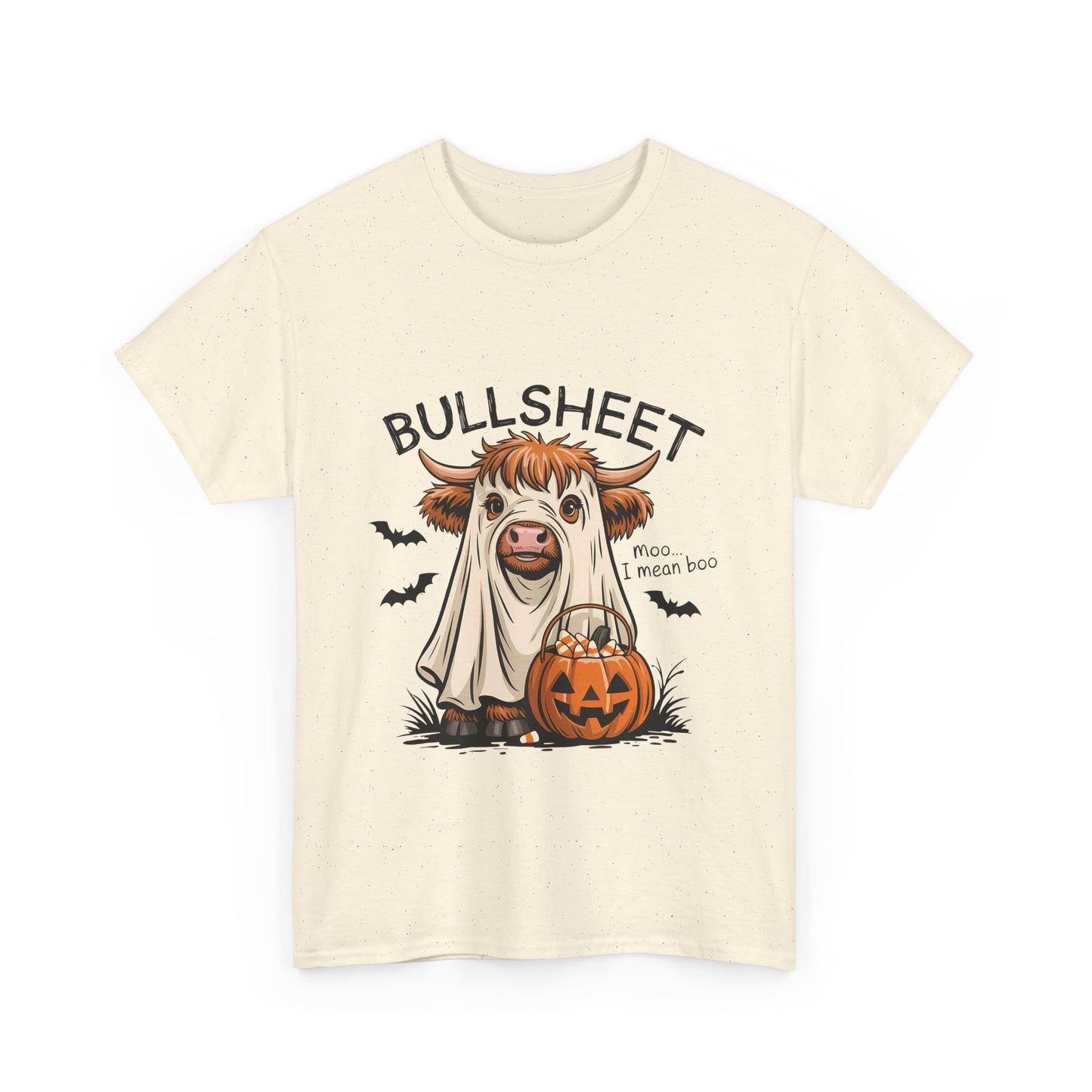 Funny Highland Cow Halloween T-Shirt - Ghost Costume Cow Tee