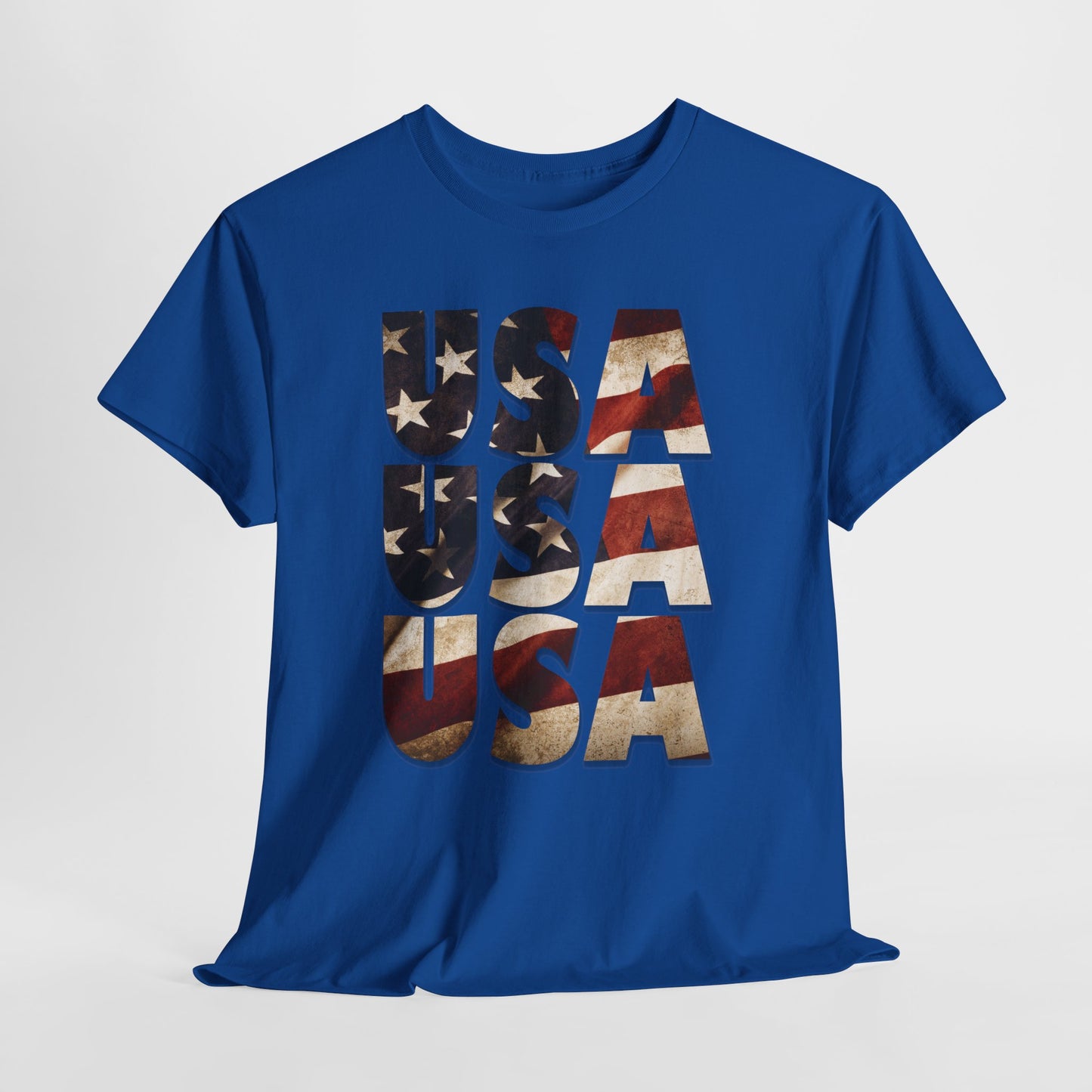 Vintage USA Flag T-Shirt - Distressed American Flag 4th of July Tee
