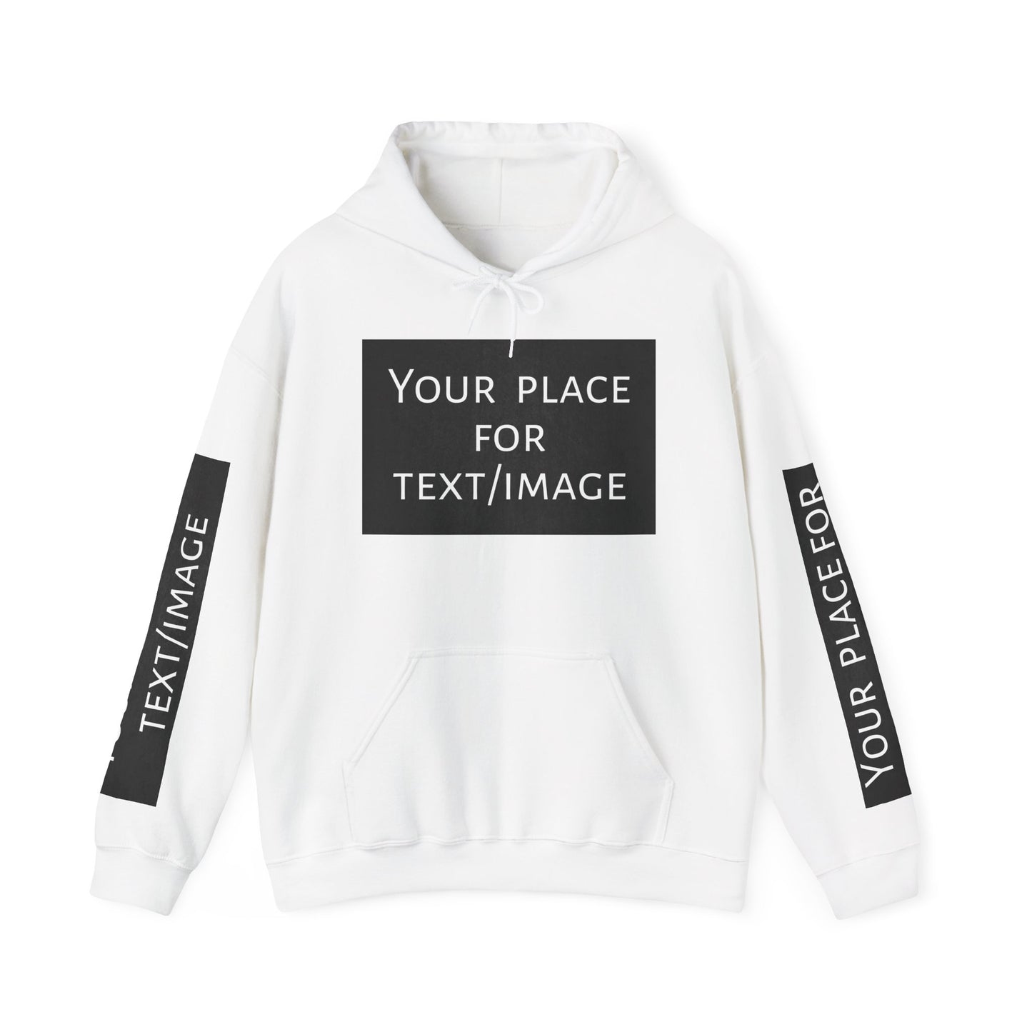 Bluza z kapturem z nadrukiem lub obrazkiem – personalizowana bluza z 4 stron, pomysł na prezent, nadruk z przodu, z tyłu i na rękawach, unisex