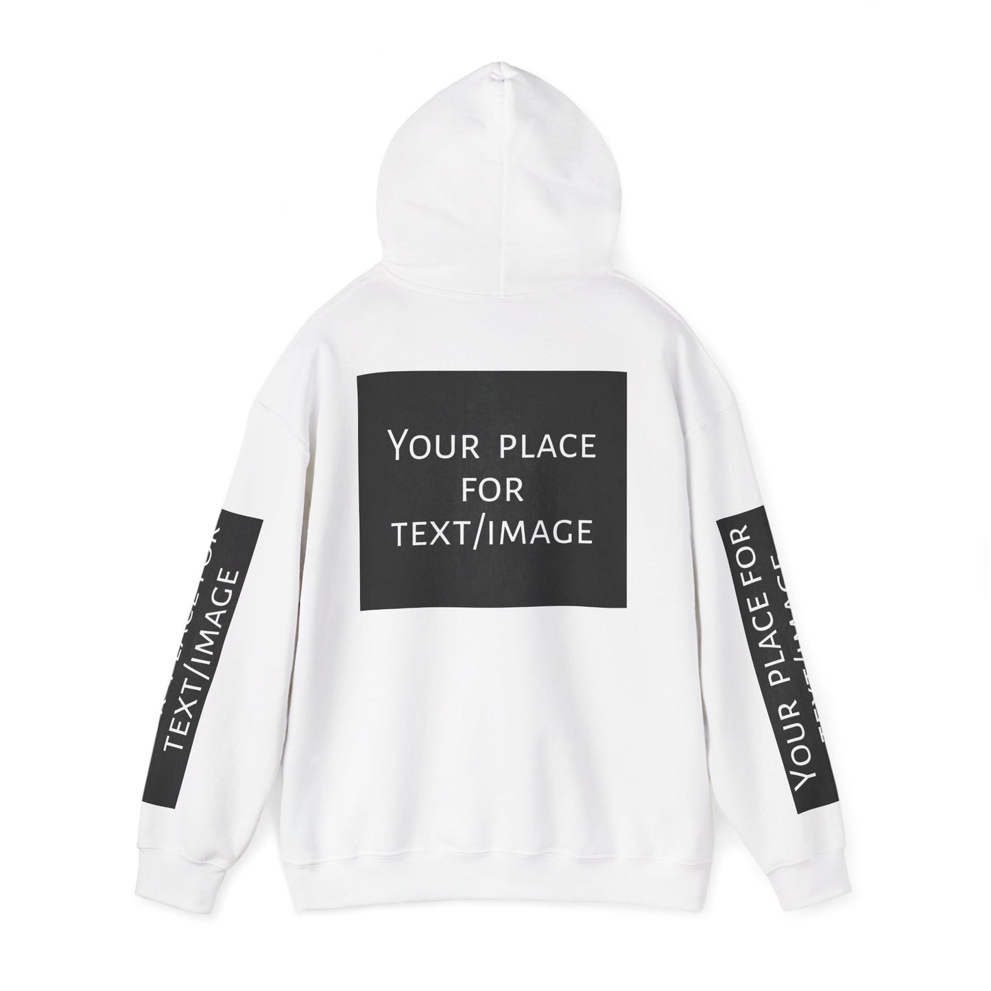 Bluza z kapturem z nadrukiem lub obrazkiem – personalizowana bluza z 4 stron, pomysł na prezent, nadruk z przodu, z tyłu i na rękawach, unisex
