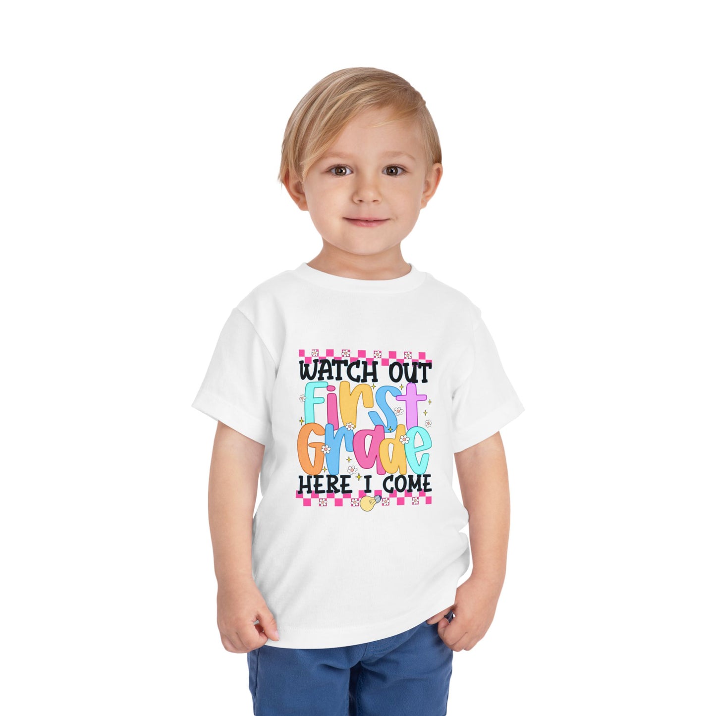 Watch Out First Grade Shirt - Fun Toddler Tee for Back to School, Colorful First Day Outfit for Kids, 1st Grade Here I Come Gift Idea