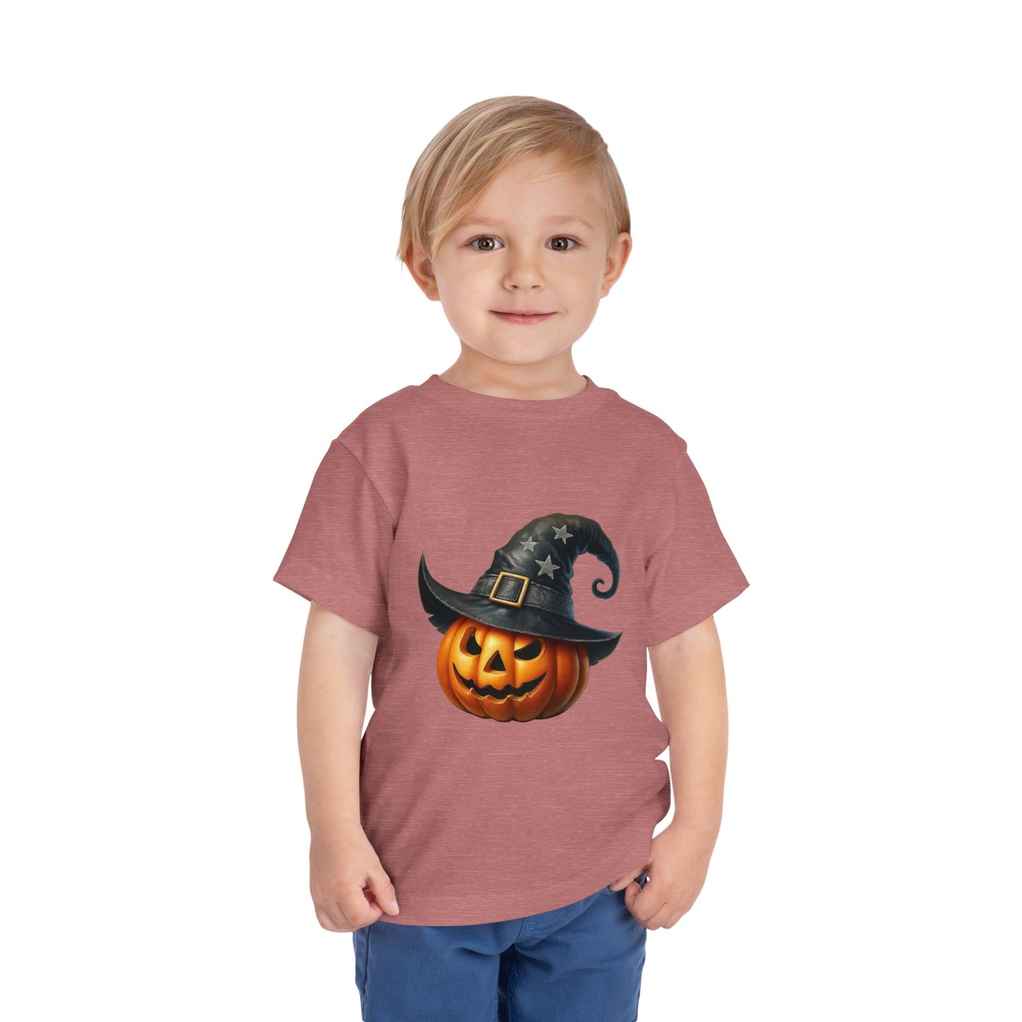 Witch Hat Pumpkin Kids T-Shirt - Smiling Jack O' Lantern Toddler Tee