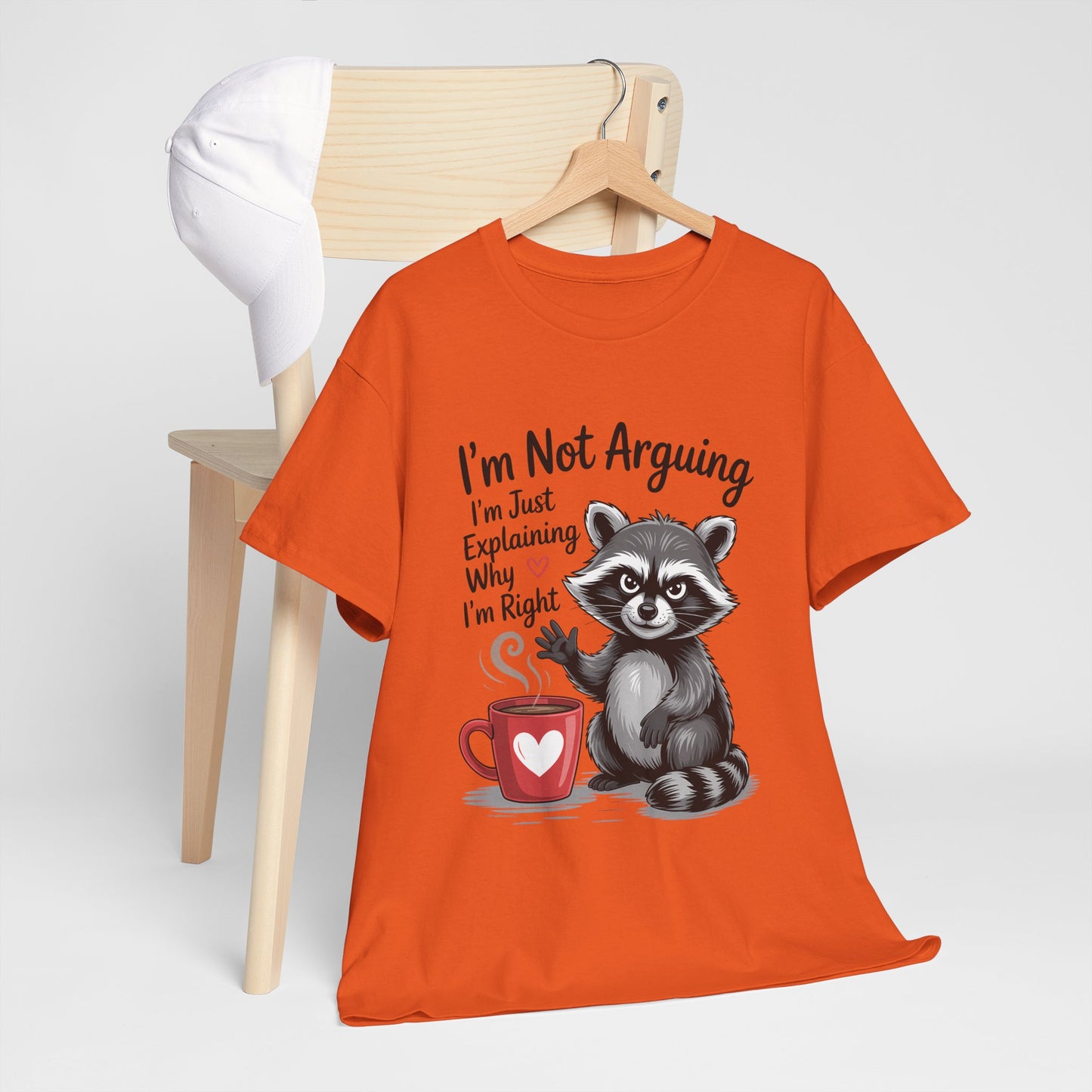 I'm Not Arguing Raccoon Coffee T-Shirt - Funny Caffeine Tee