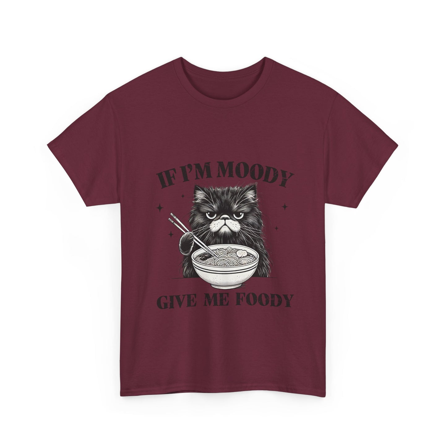 Grumpy Ramen Cat T-Shirt - Moody Kitty Noodles Tee