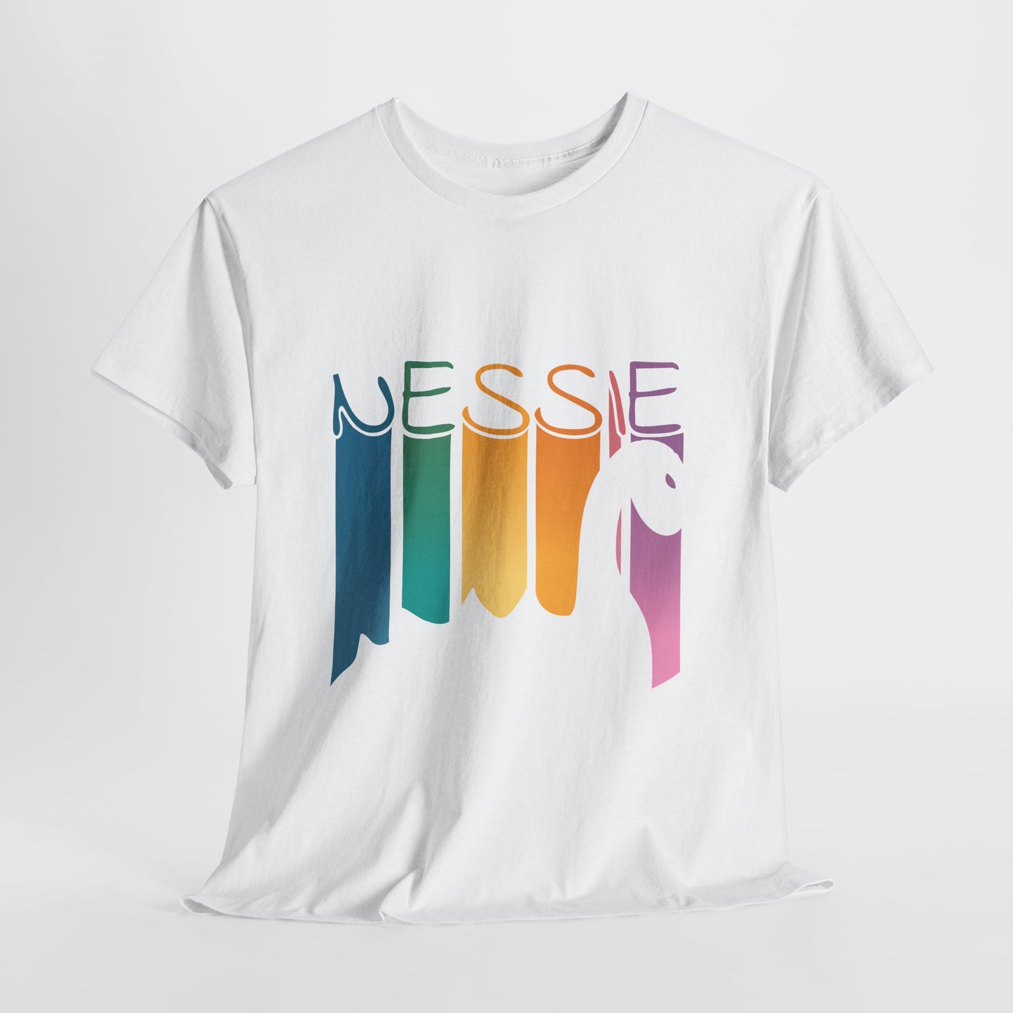Nessie T-Shirt - Loch Ness Monster Retro Rainbow Tee