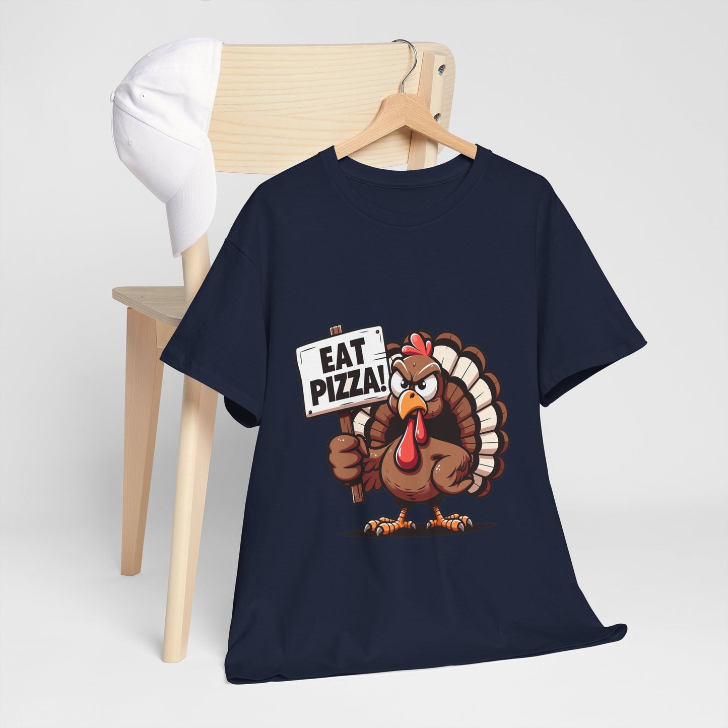 Eat Pizza Turkey T-Shirt - Funny Thanksgiving Anti-Turkey Pizza Lover Tee