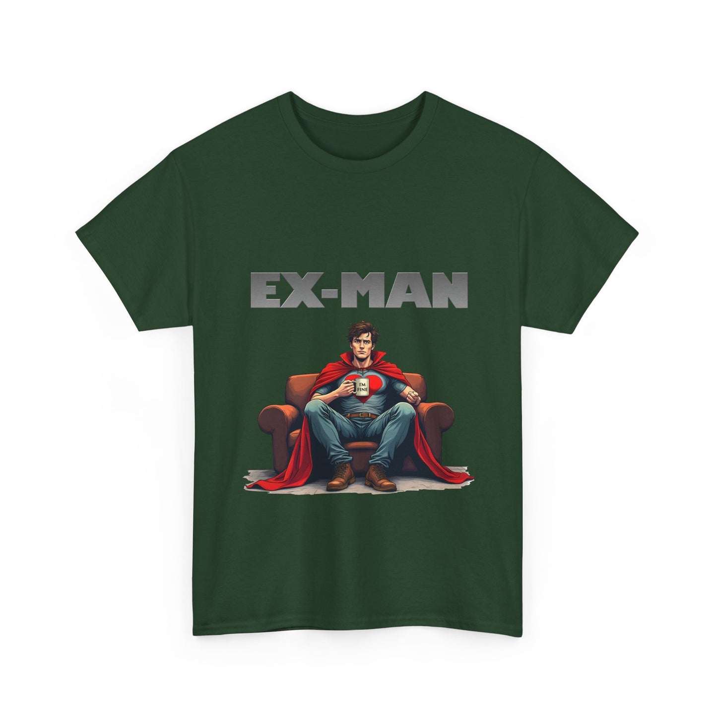 EX-MAN - Funny Superhero Breakup Parody T-Shirt | Heartbroken Comic Antihero Tee for Marvel Fans