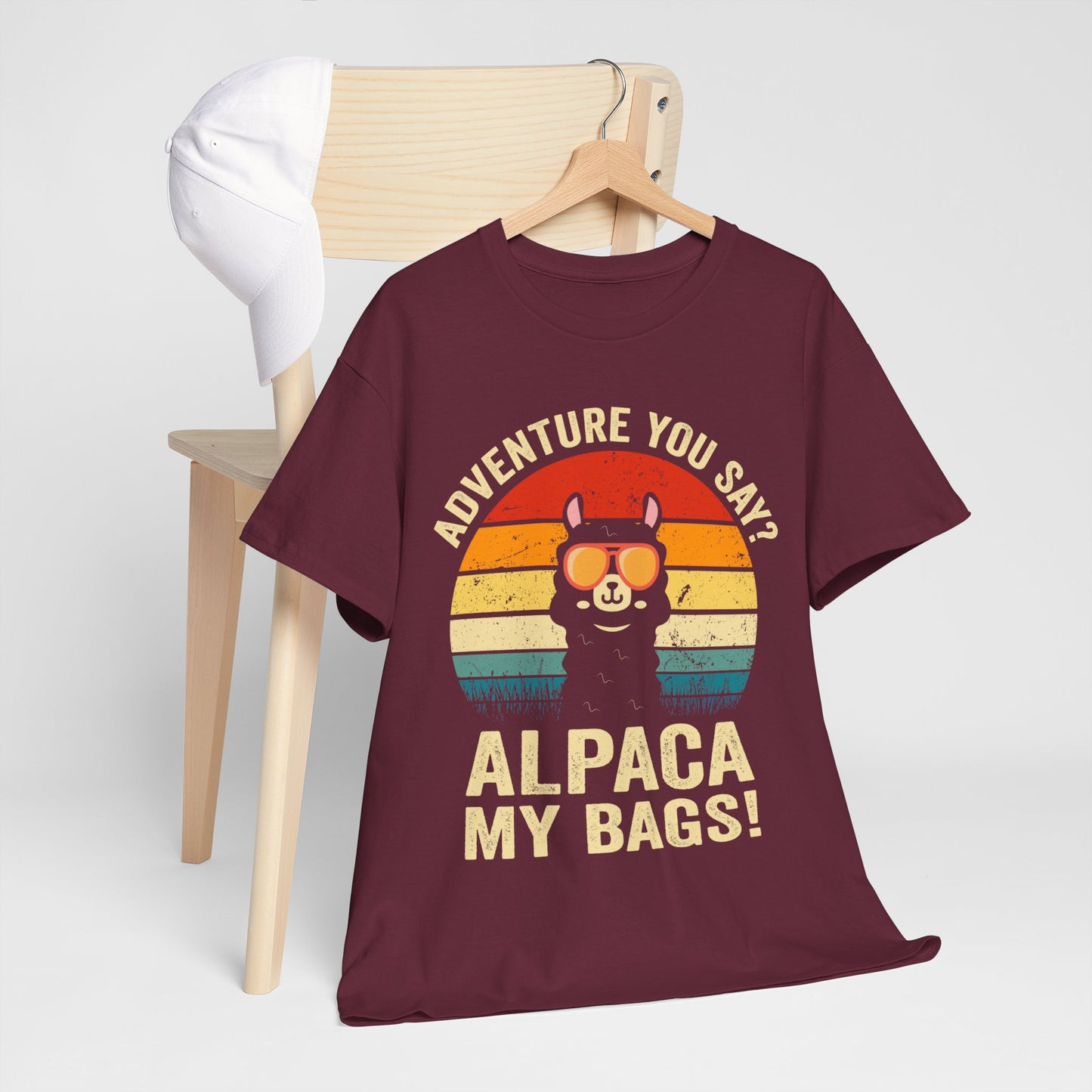 Alpaca My Bags T-Shirt - Funny Llama Travel Retro Sunset Tee