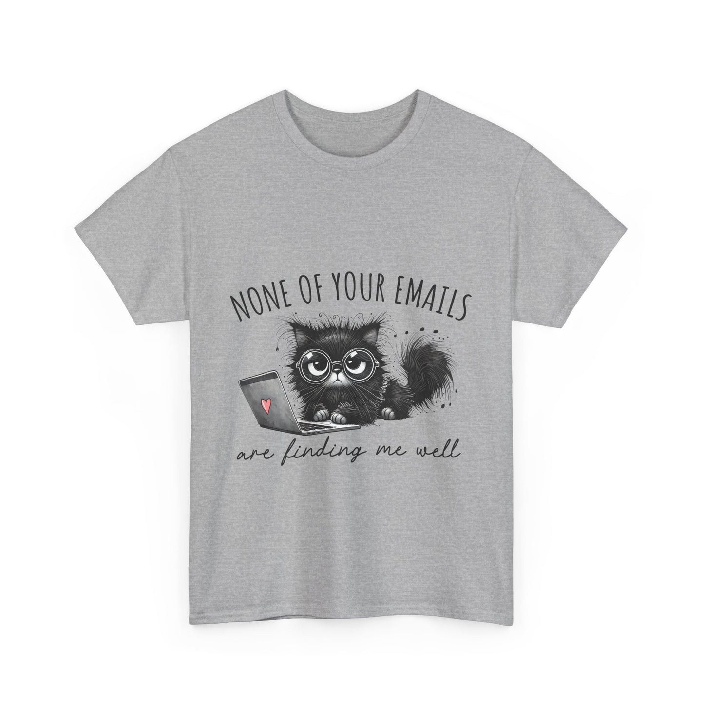 Work From Home Grumpy Cat T-Shirt - None of Your Emails Tee