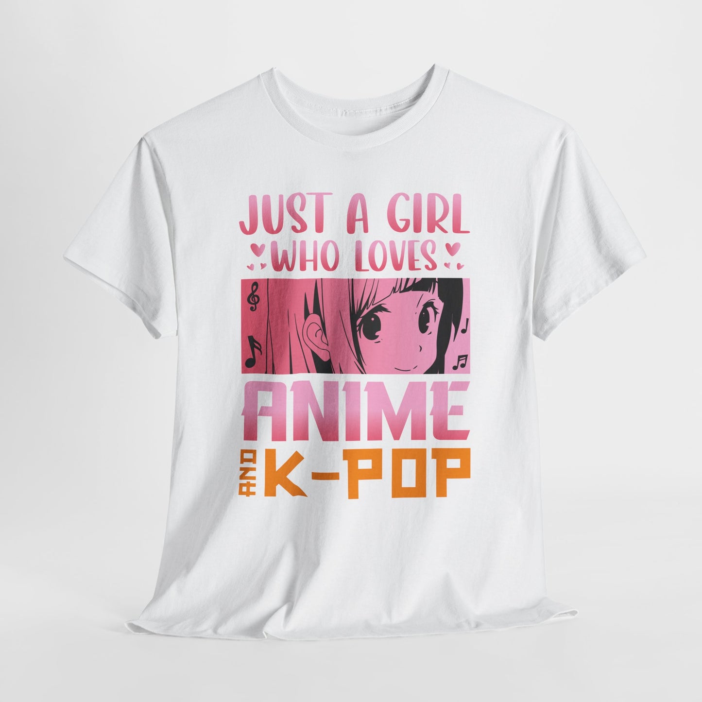 Just a Girl Who Loves Anime and K-Pop Shirt - Kawaii Manga Tee