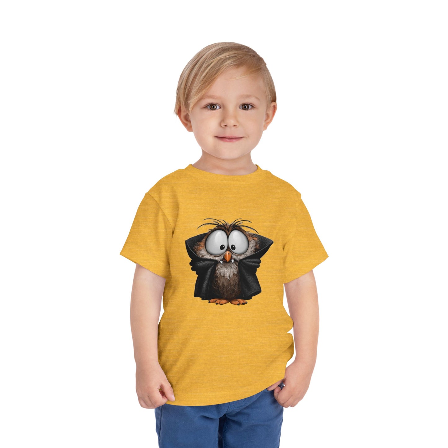 Vampire Owl Kids T-Shirt - Cute Big Eyes Toddler Halloween Tee