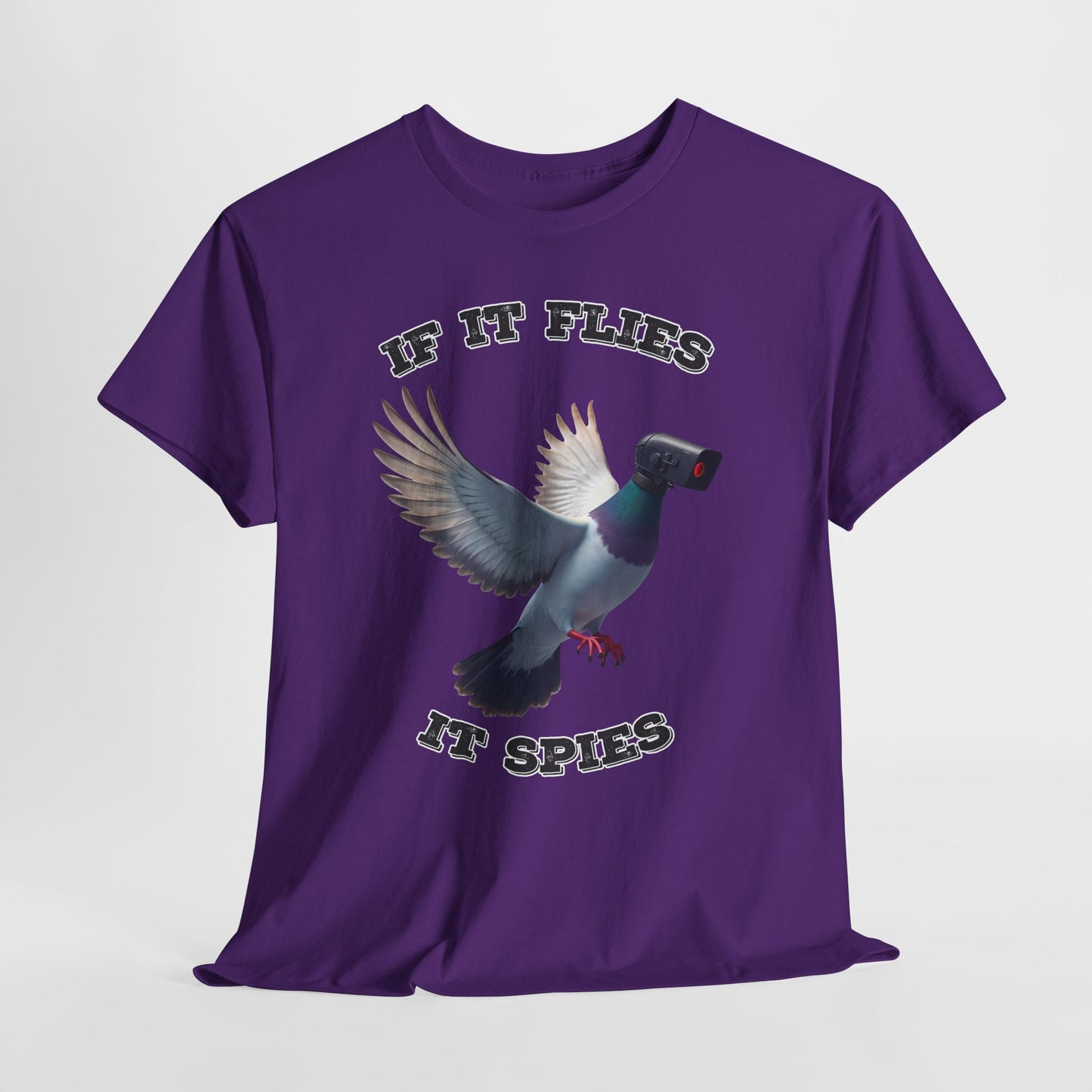 If It Flies It Spies Shirt - Pigeon Surveillance Meme Tee