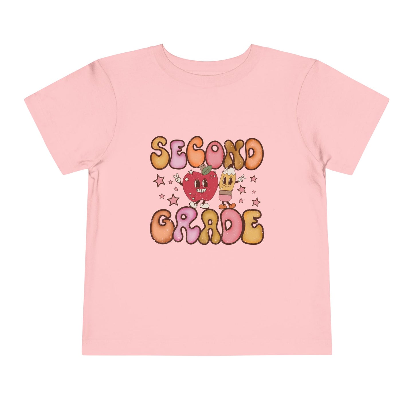 Second Grade Bubble Letters T-Shirt | Cute Retro Kawaii Back to School Kids Tee