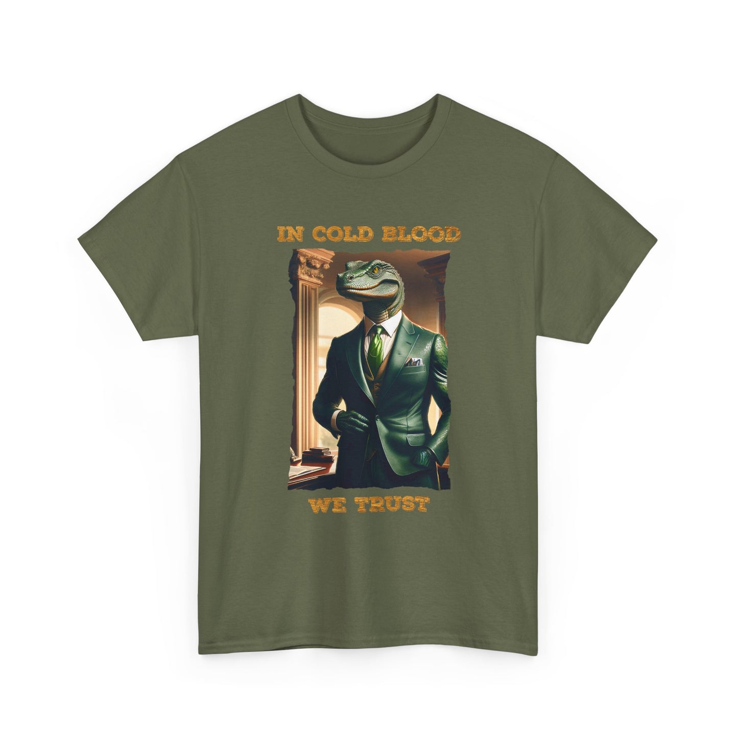 In Cold Blood We Trust Shirt - Reptilian Meme Political Satire Tee