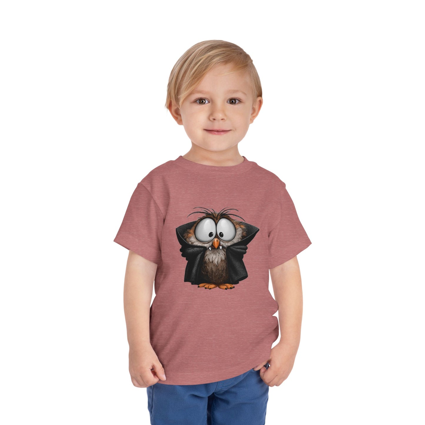 Vampire Owl Kids T-Shirt - Cute Big Eyes Toddler Halloween Tee