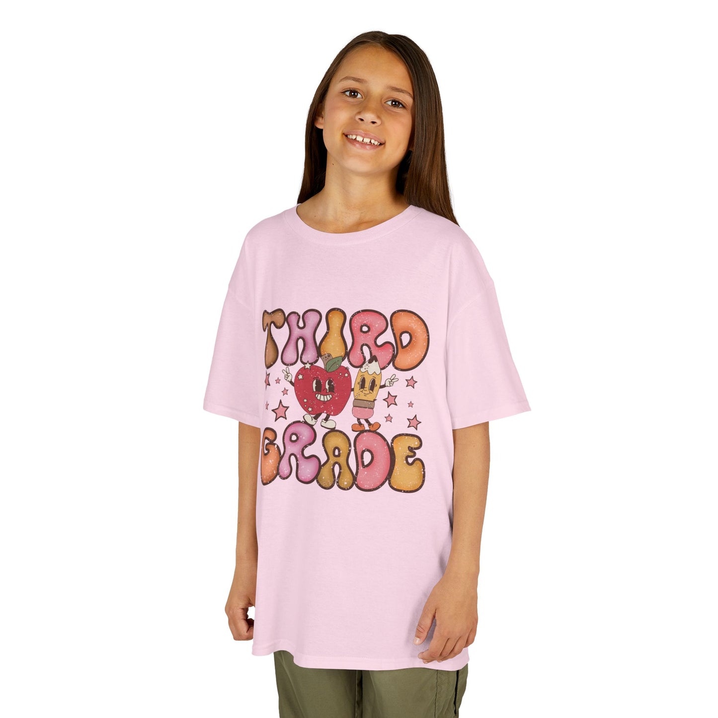 Third Grade Bubble Letters T-Shirt | Cute Retro Back to School Kids Tee