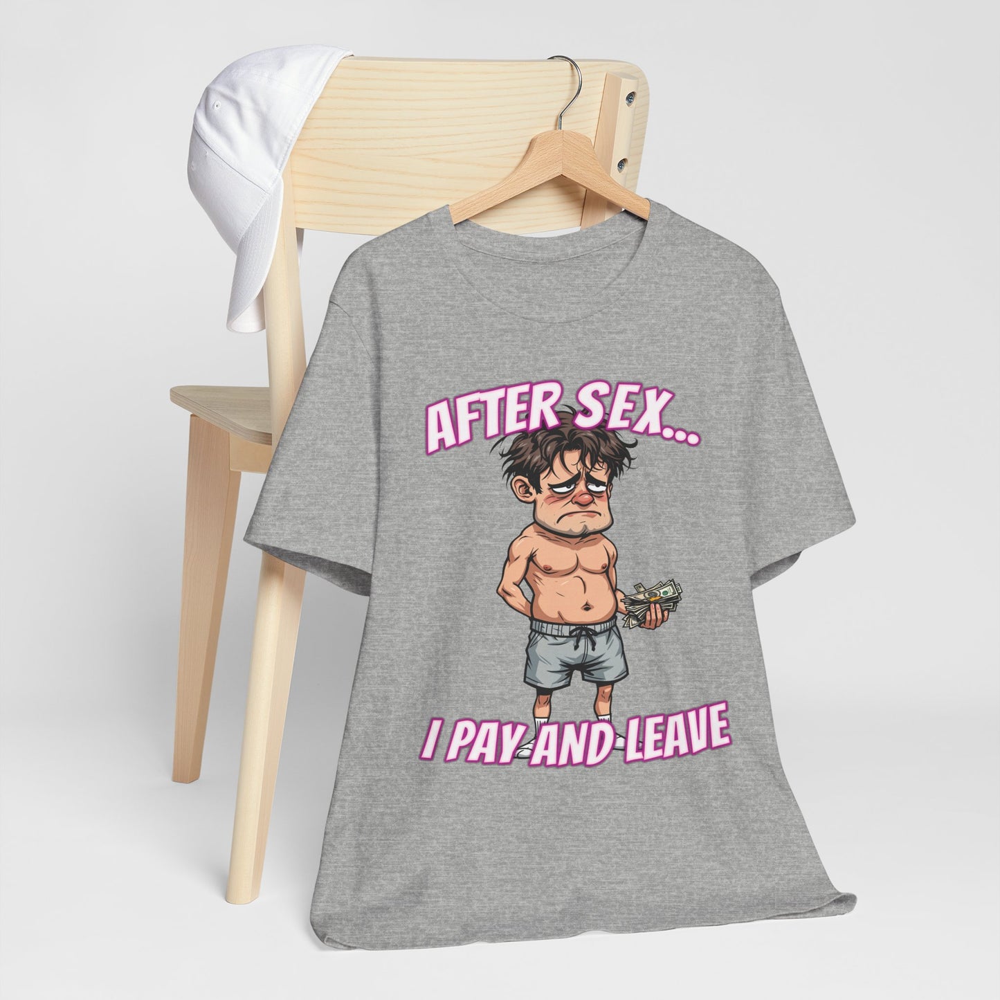 After Sex I Pay Shirt - Dark Humor Dating Tee - Funny Transactional Romance Cartoon T-Shirt