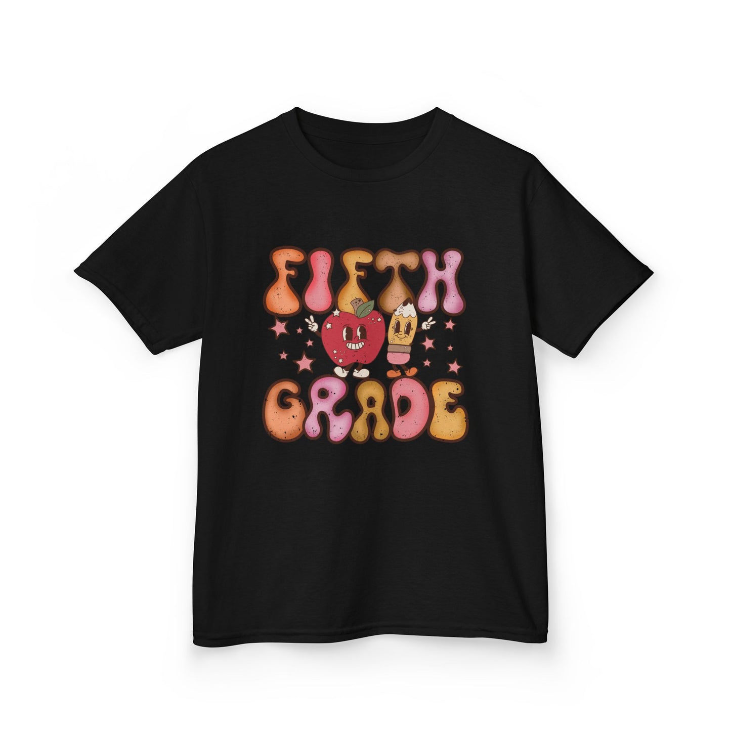 Fifth Grade Bubble Letters T-Shirt | Cute Retro Back to School Tee