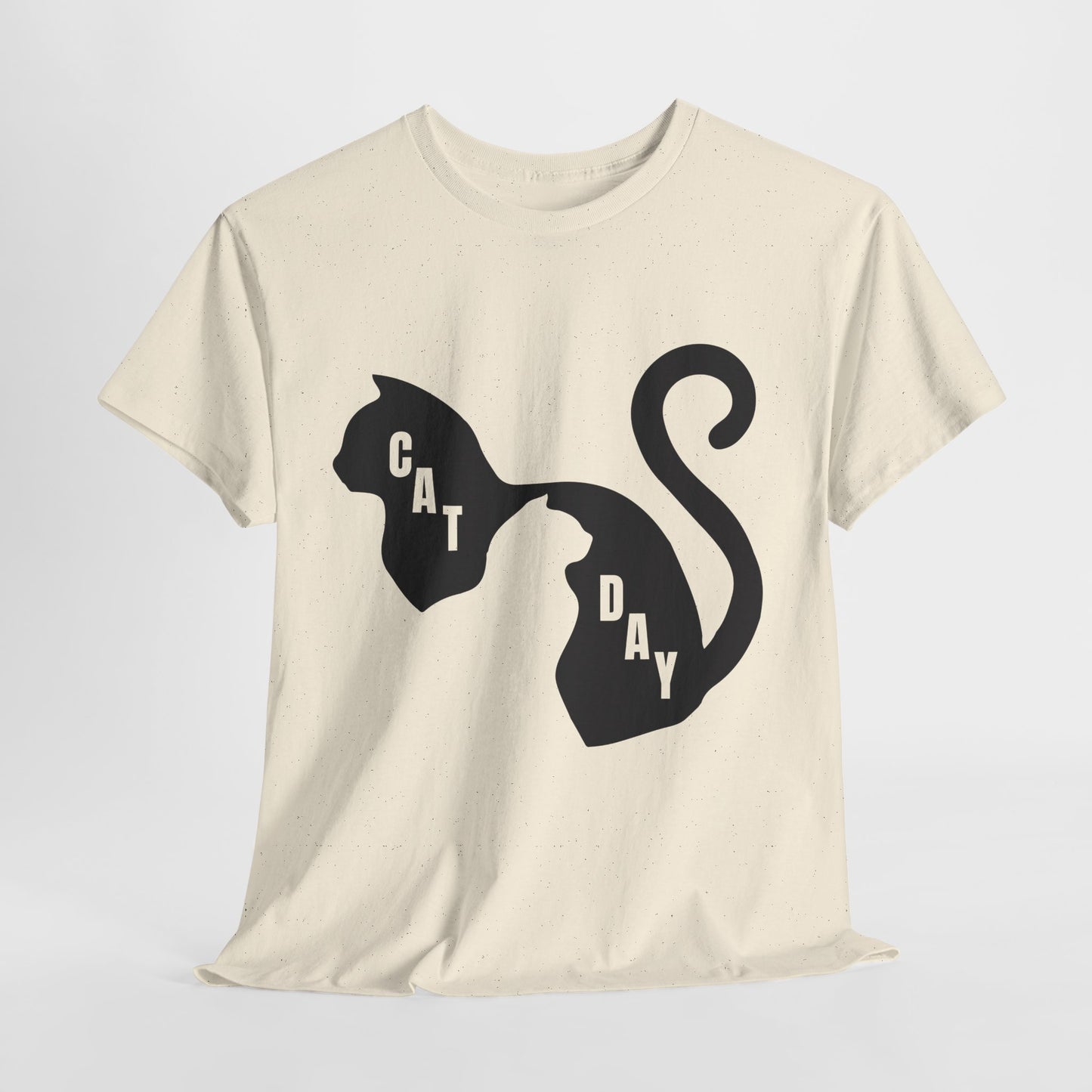 Cat Day Minimalist Black Cat Silhouette T-Shirt