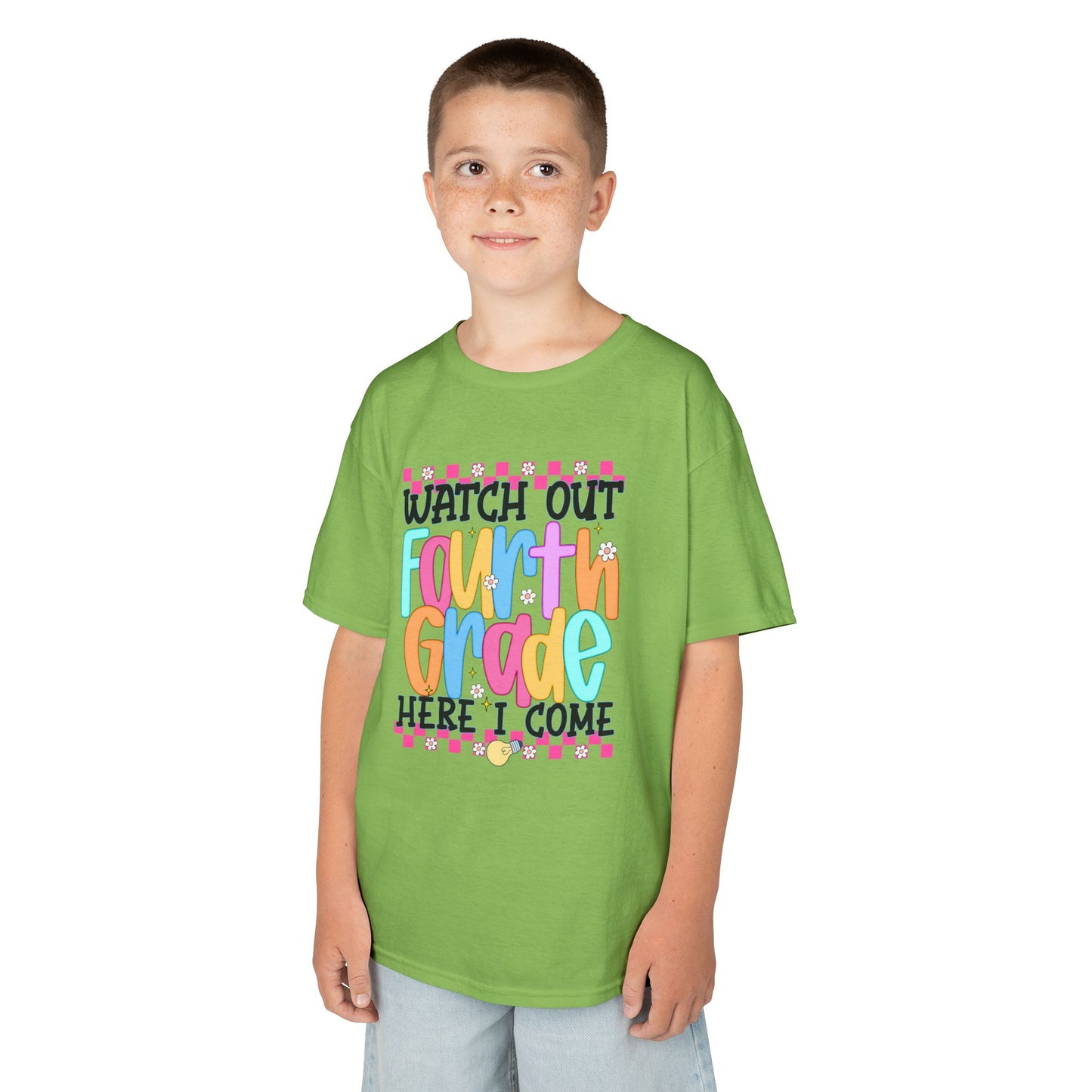 Watch Out Fourth Grade Shirt - Funny Kids Back to School Tee, Heavy Cotton 4th Grade Shirt, First Day of School Outfit