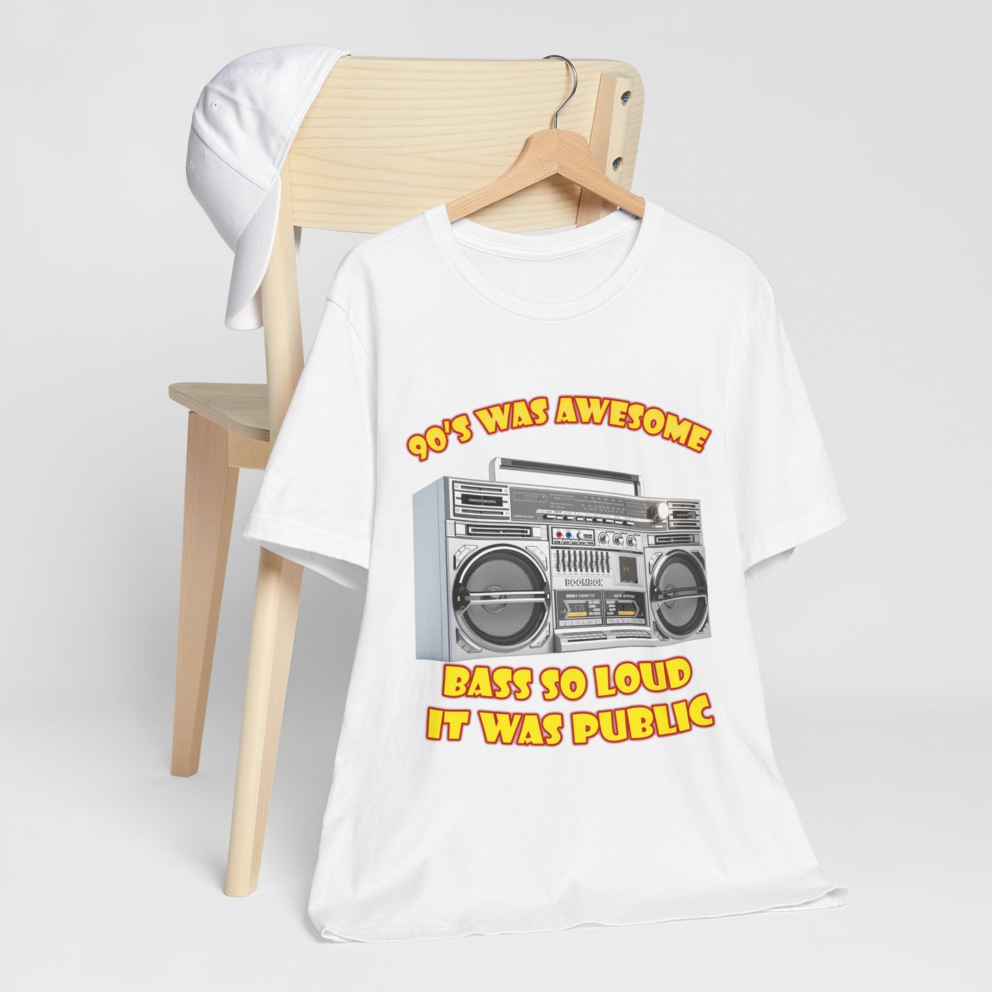 Bass So Loud It Was Public T-Shirt - Retro Boombox 90s Tee