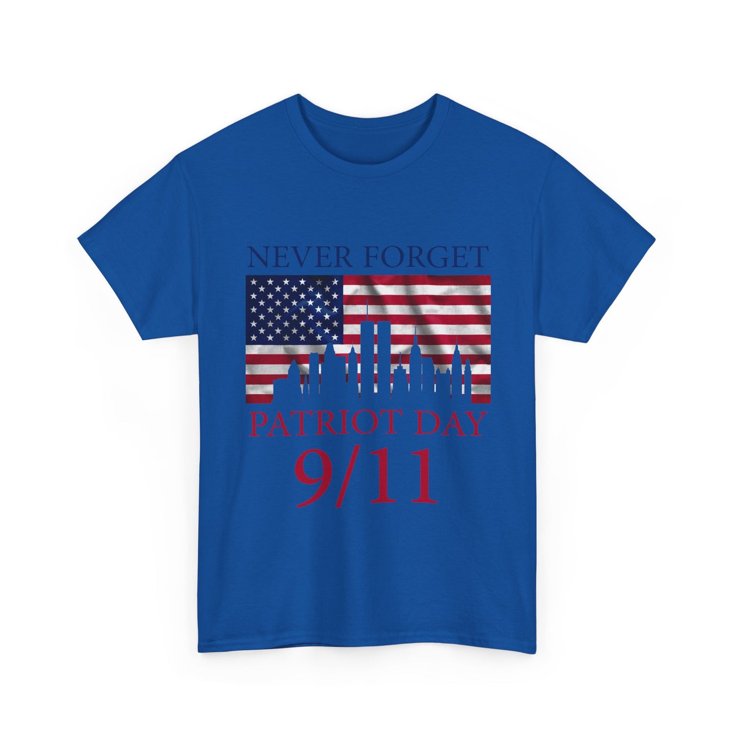 Patriot Day 9/11 T-Shirt - Never Forget American Flag NYC Memorial Tee