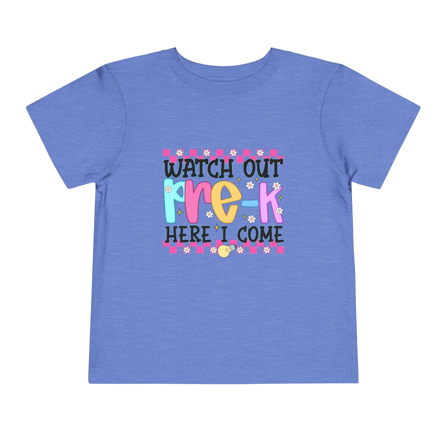 Watch Out Pre-K Shirt - Cute Toddler Back to School Tee, Preschool Here I Come Shirt for Kids, Colorful First Day of Pre-K Outfit