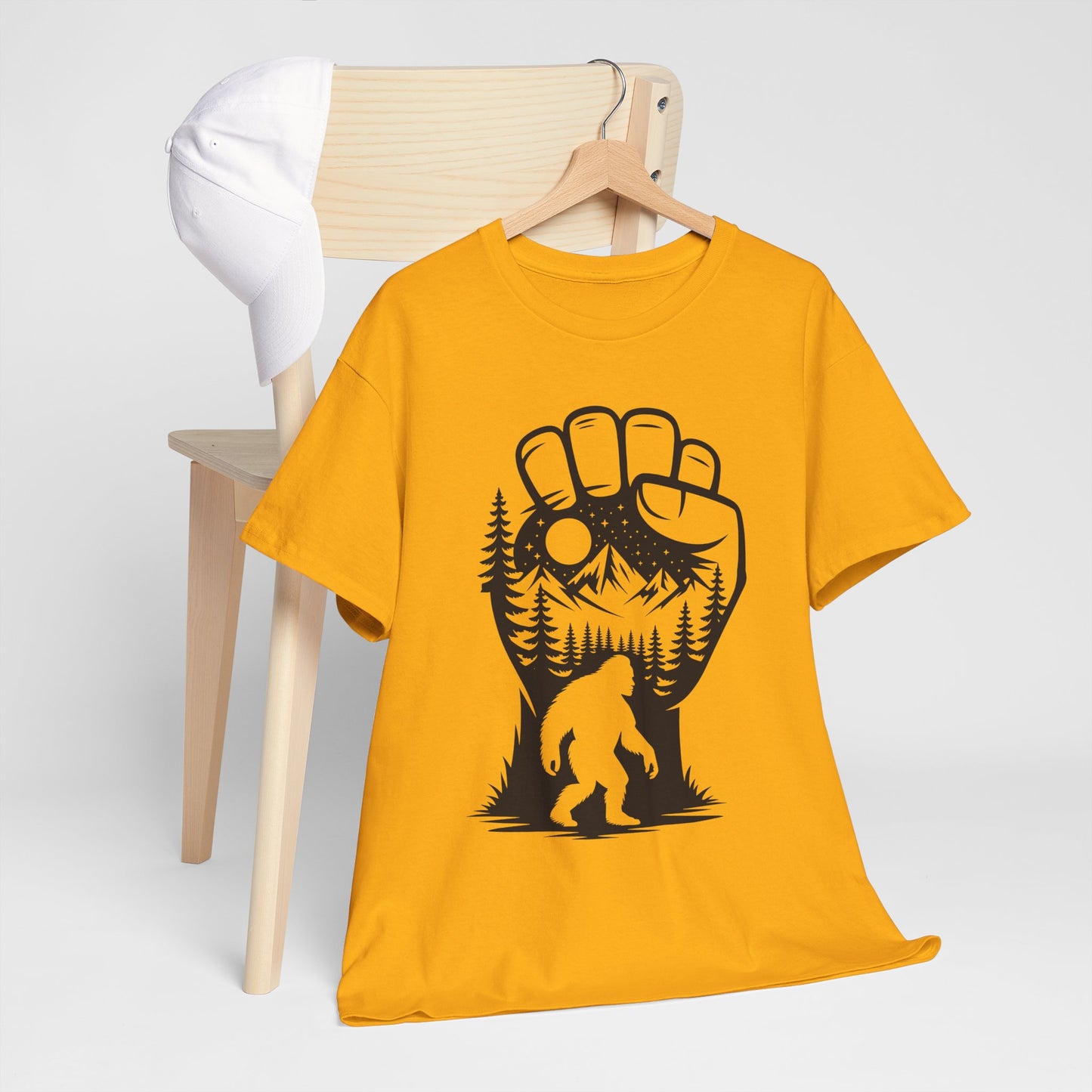 Bigfoot Forest Silhouette T-Shirt - Sasquatch Mountain Tee