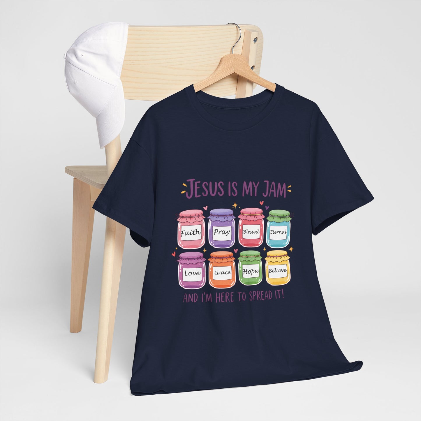 Jesus Is My Jam Shirt - Cute Christian Pun T-Shirt, Faith and Love Graphic Tee, Religious Humor Gift for Women & Men