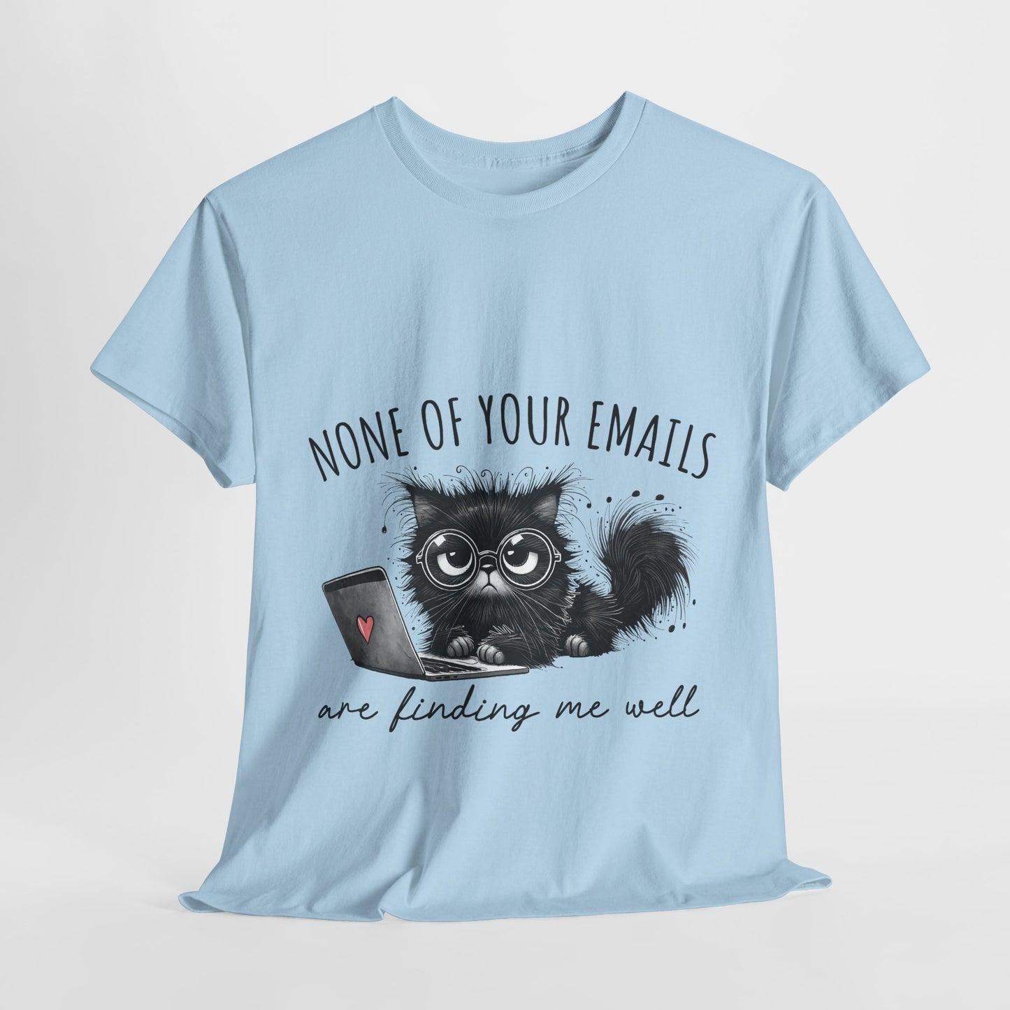Work From Home Grumpy Cat T-Shirt - None of Your Emails Tee