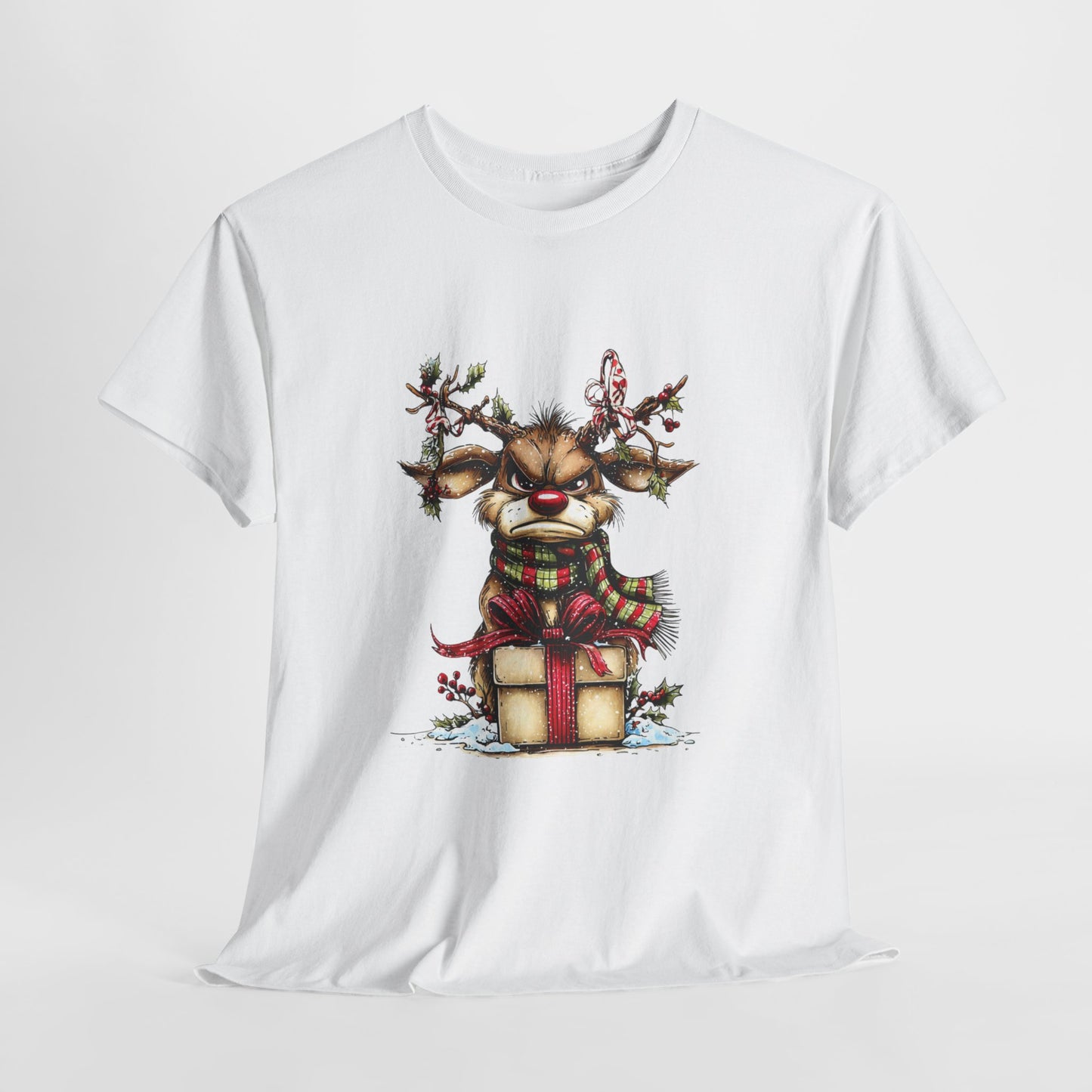 Grumpy Reindeer Gift Box Christmas T-Shirt