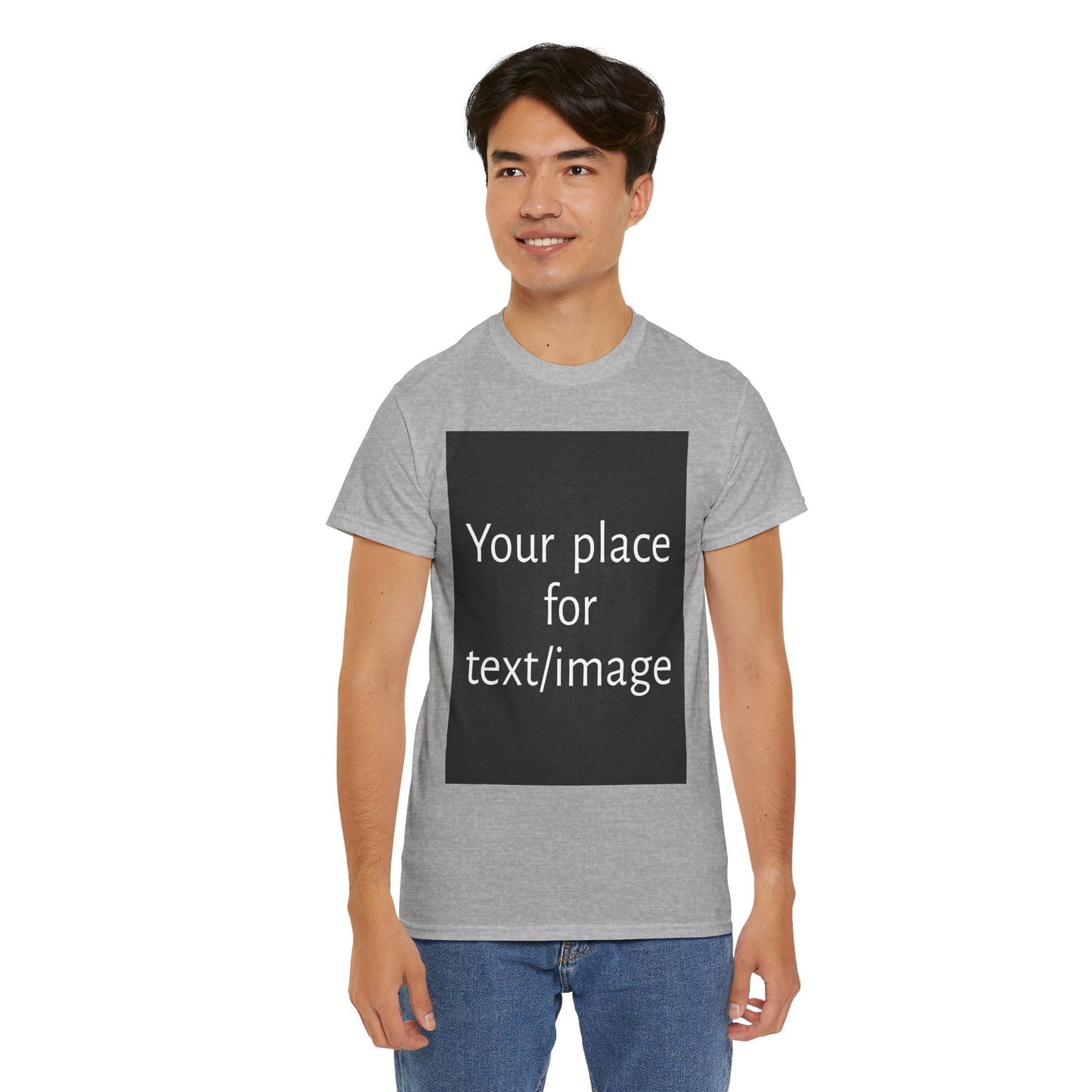 Machen Sie es zu Ihrem – Individuelles T-Shirt mit Vorder- und Rückseite | Personalisiertes T-Shirt für Fotos, Text oder Logos – Ihre Kunst, Ihr T-Shirt