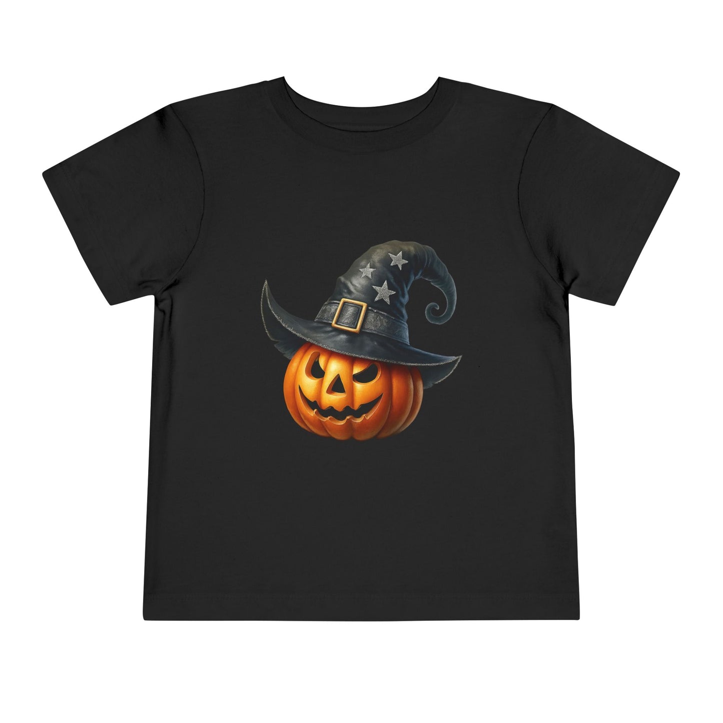 Witch Hat Pumpkin Kids T-Shirt - Smiling Jack O' Lantern Toddler Tee
