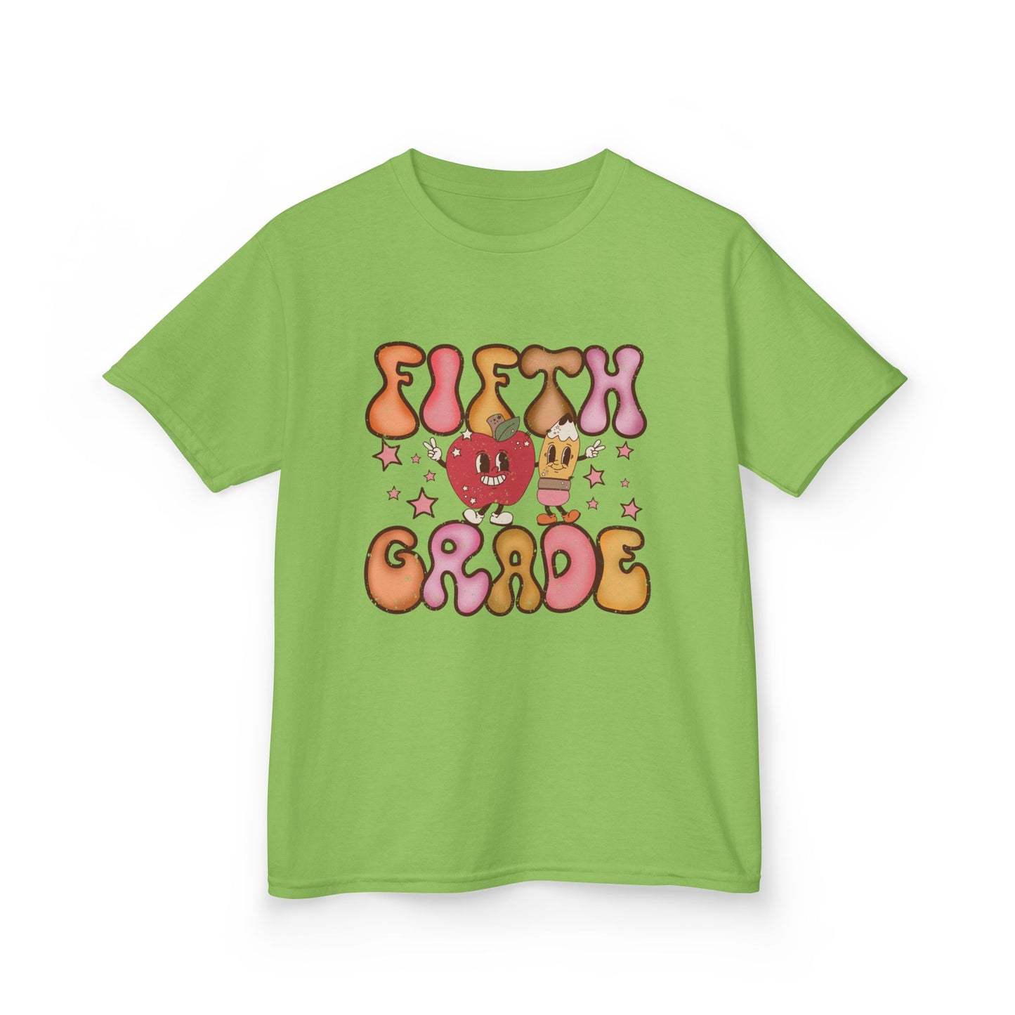 Fifth Grade Bubble Letters T-Shirt | Cute Retro Back to School Tee
