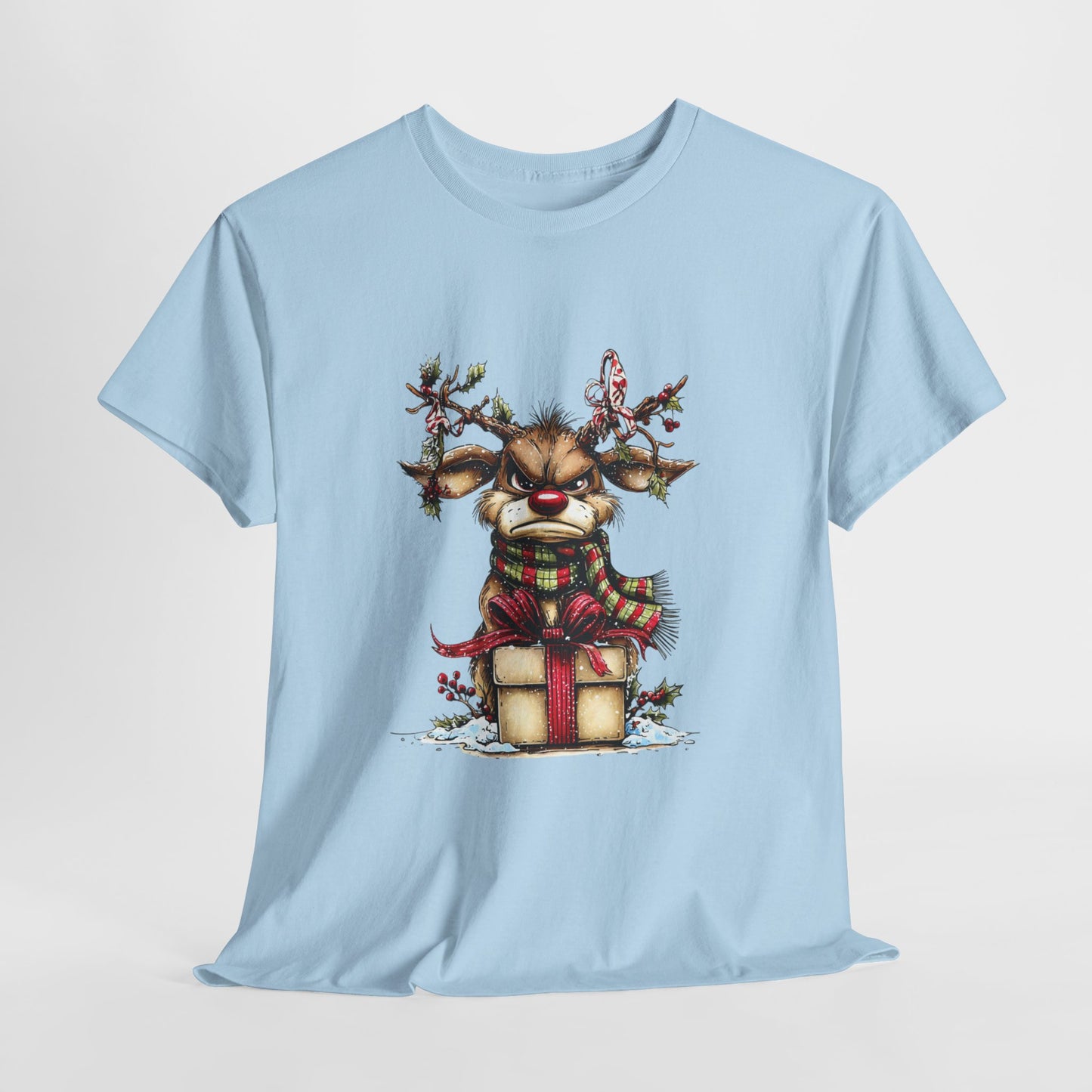 Grumpy Reindeer Gift Box Christmas T-Shirt