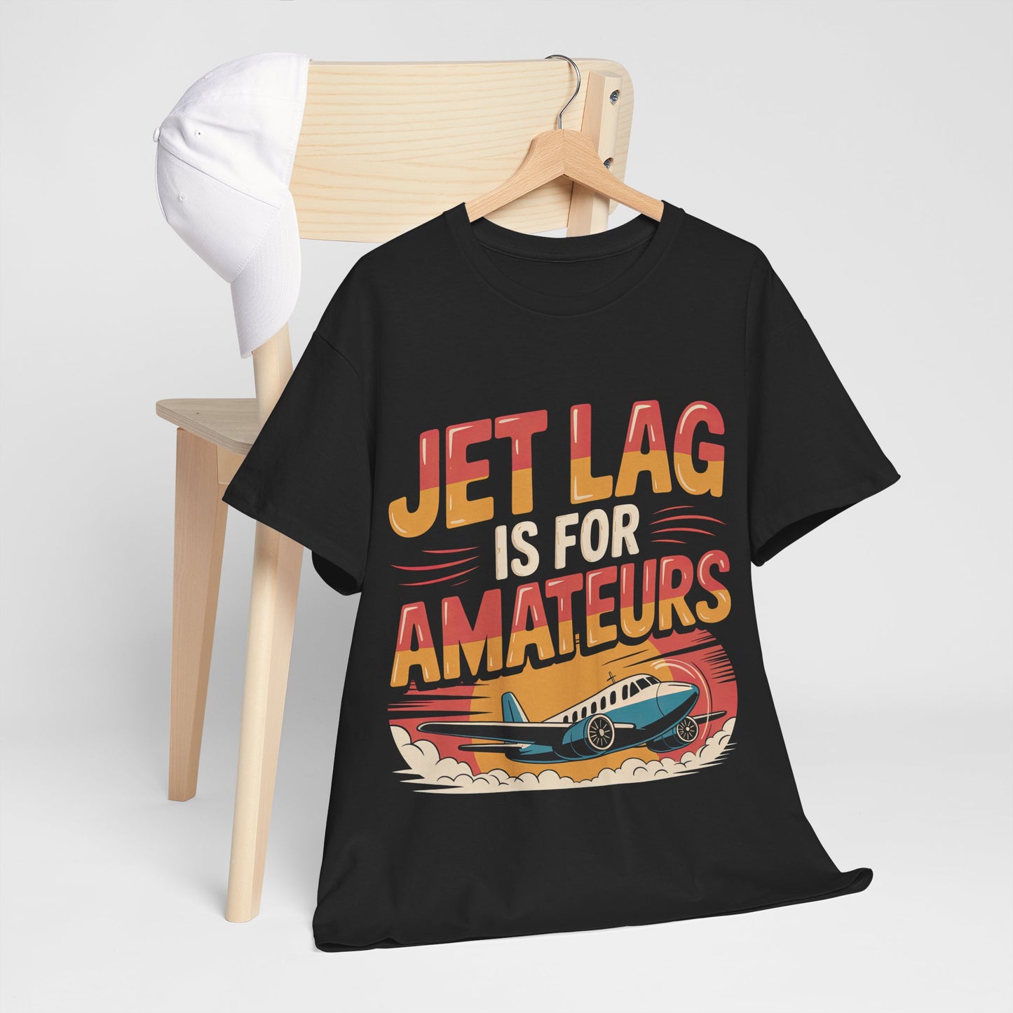 Jet Lag Is For Amateurs T-Shirt - Funny Frequent Flyer Retro Airplane Tee