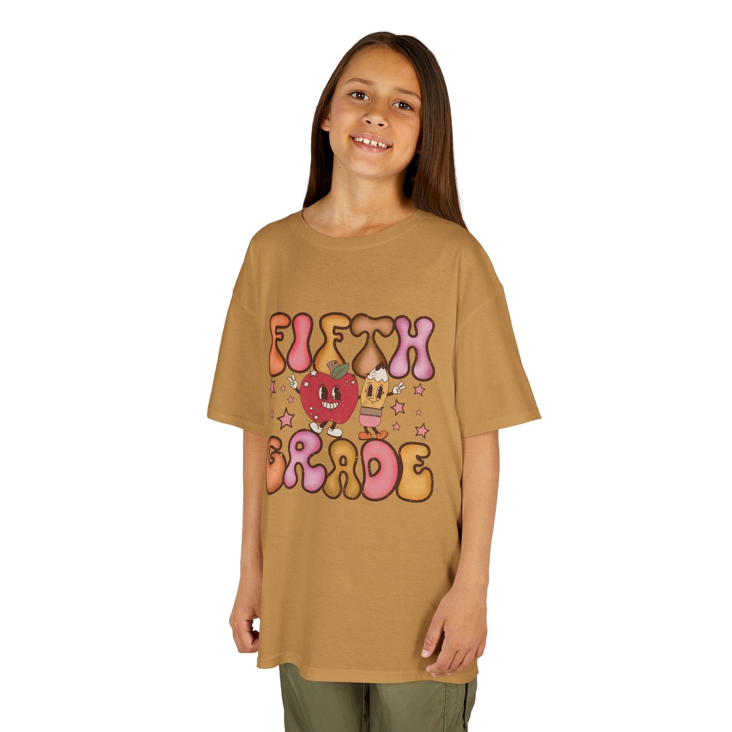 Fifth Grade Bubble Letters T-Shirt | Cute Retro Back to School Tee