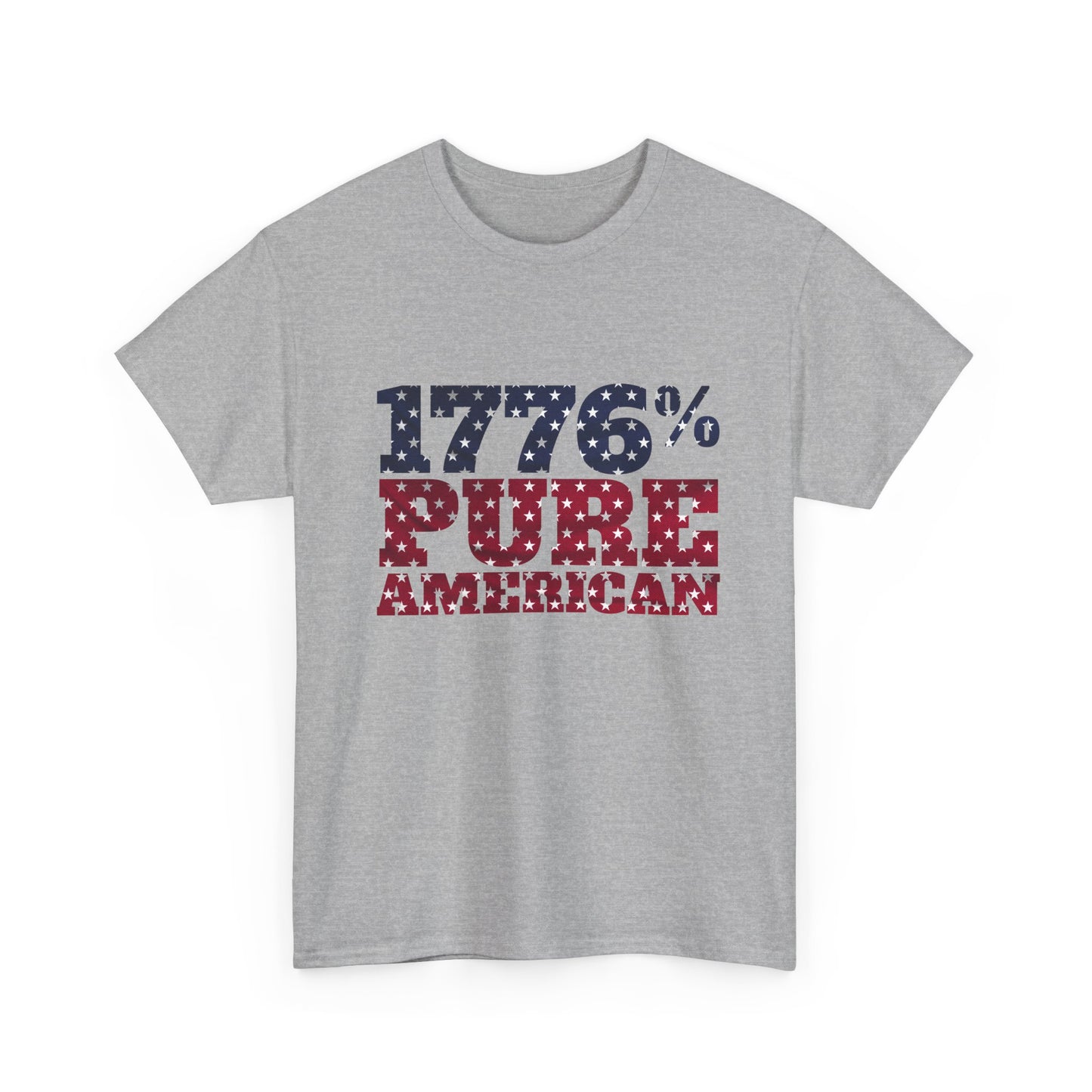 1776 Pure American T-Shirt - Vintage Patriotic USA 4th of July Tee