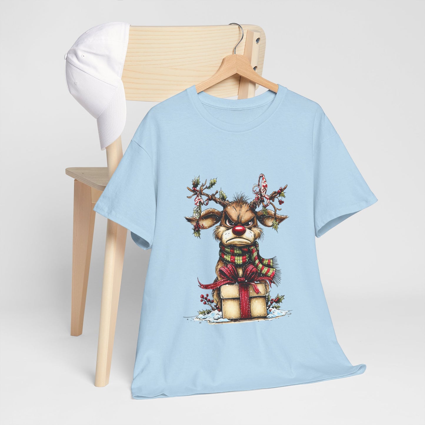 Grumpy Reindeer Gift Box Christmas T-Shirt