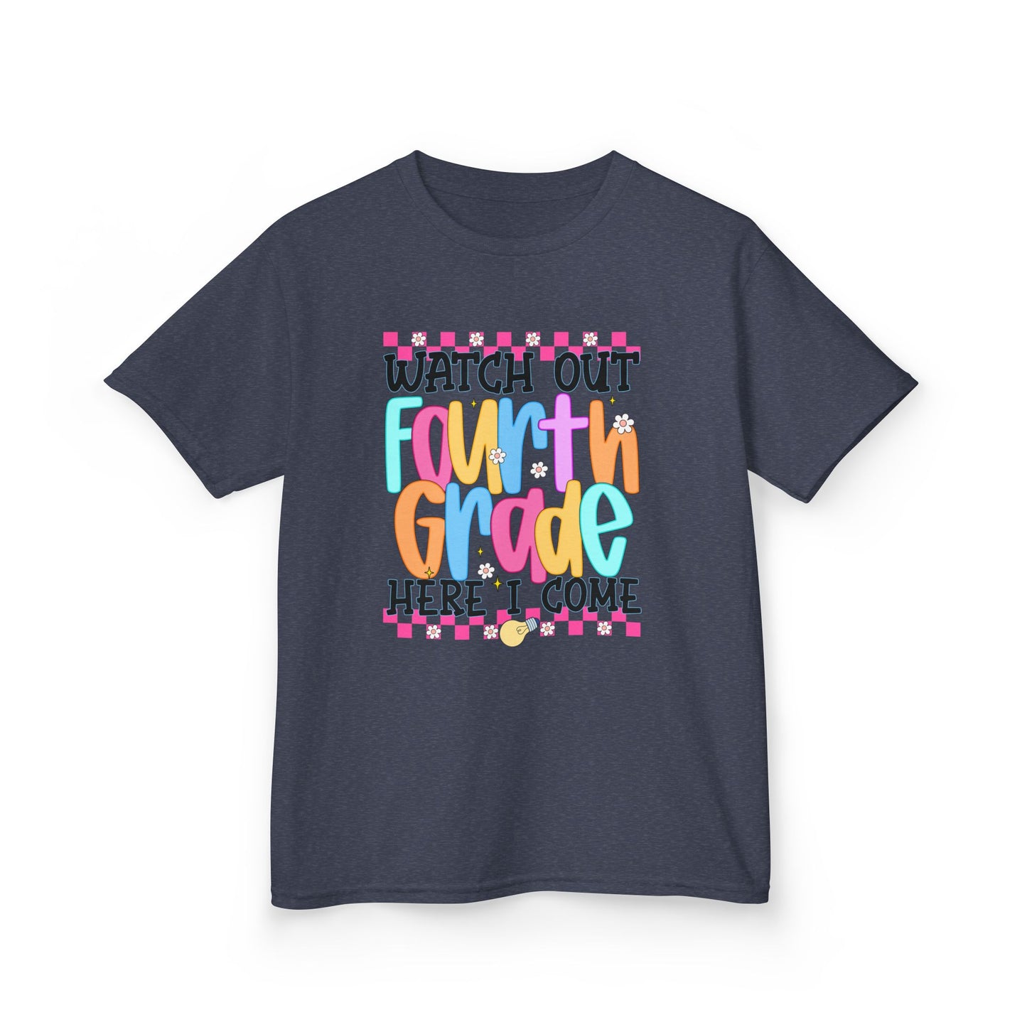 Watch Out Fourth Grade Shirt - Funny Kids Back to School Tee, Heavy Cotton 4th Grade Shirt, First Day of School Outfit
