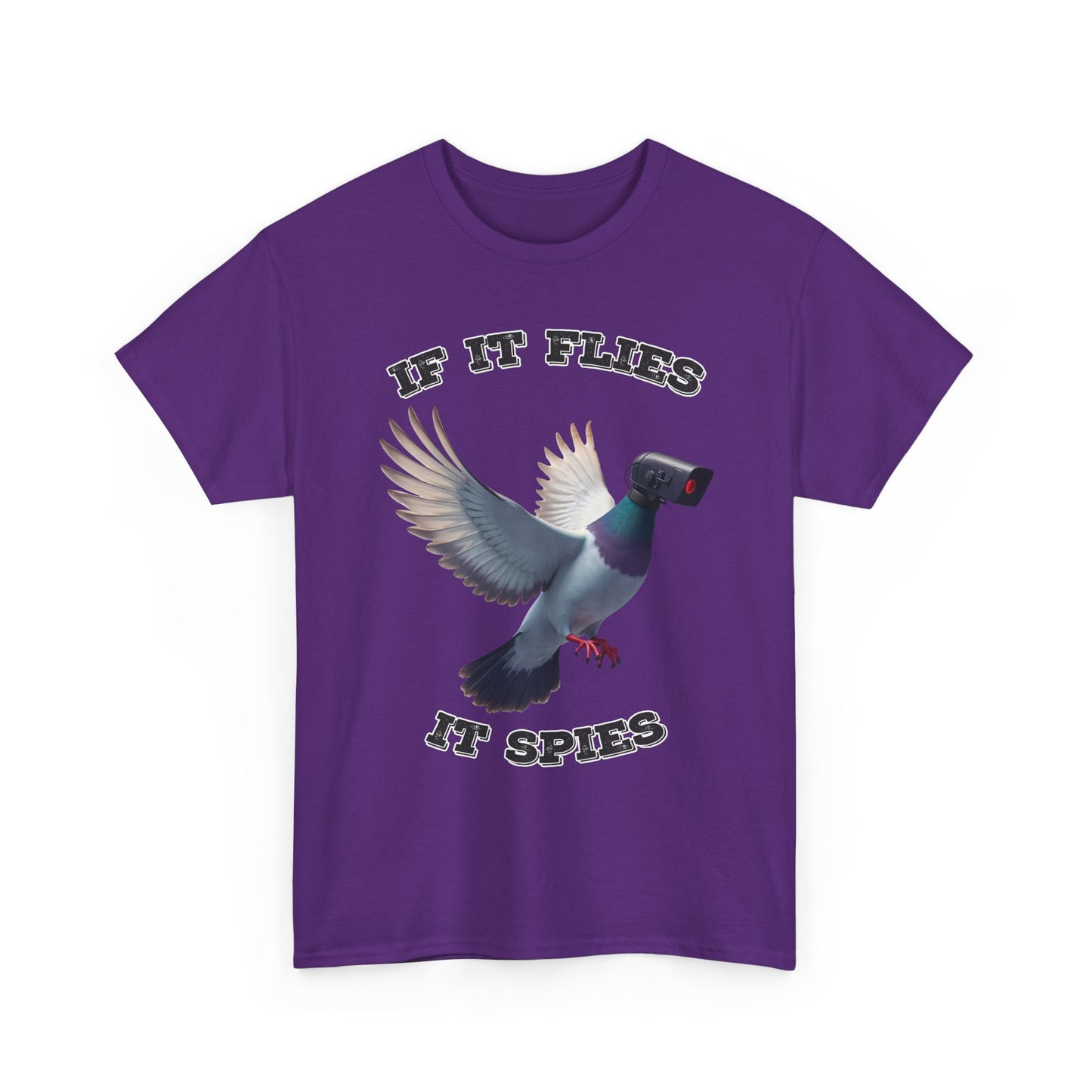 If It Flies It Spies Shirt - Pigeon Surveillance Meme Tee