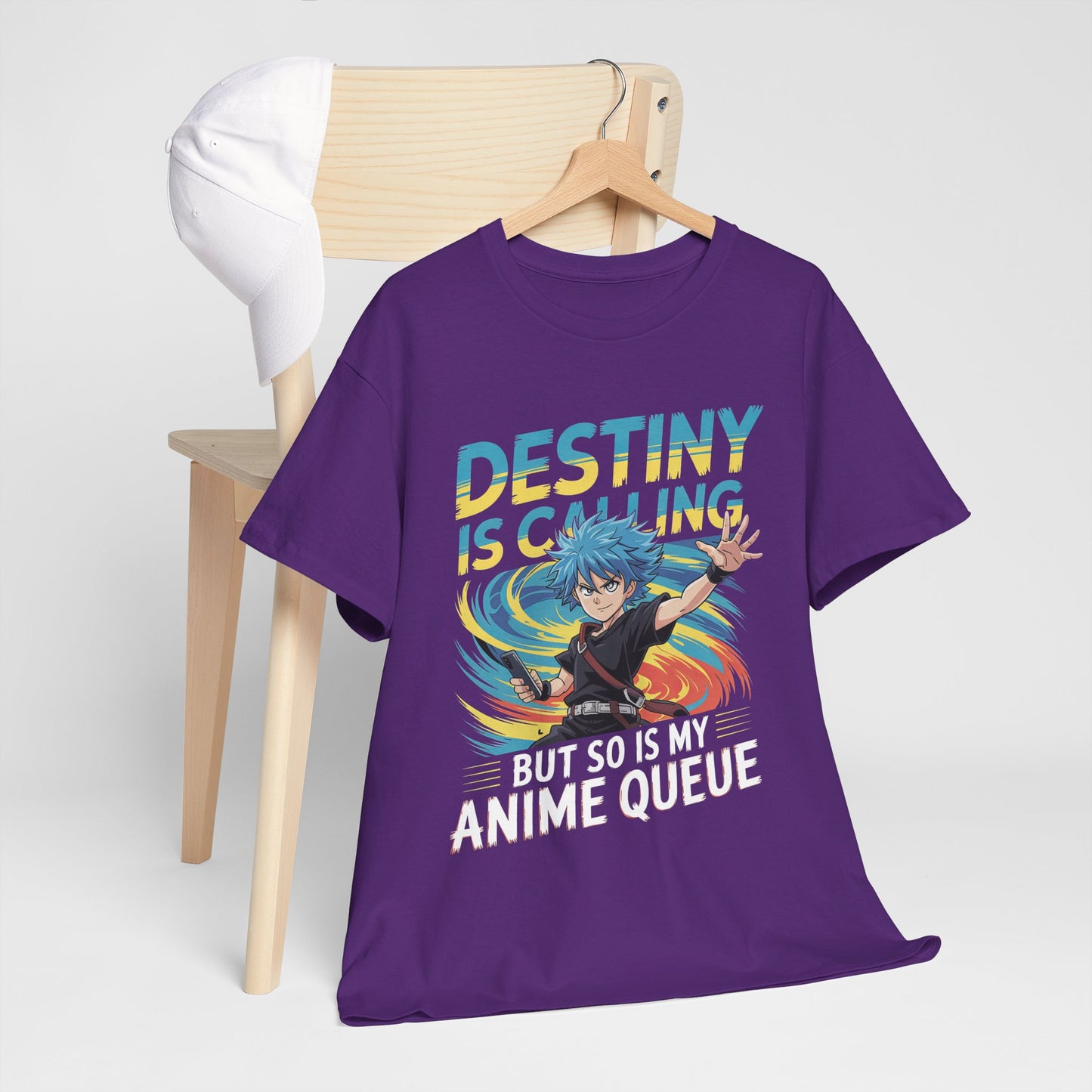 Destiny Is Calling But So Is My Anime Queue Shirt - Shonen Hero Tee