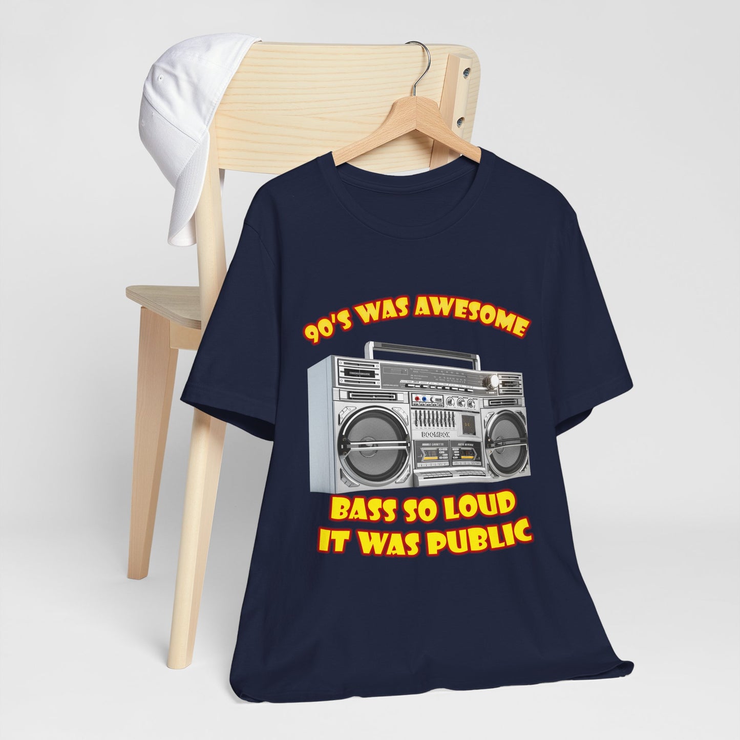 Bass So Loud It Was Public T-Shirt - Retro Boombox 90s Tee
