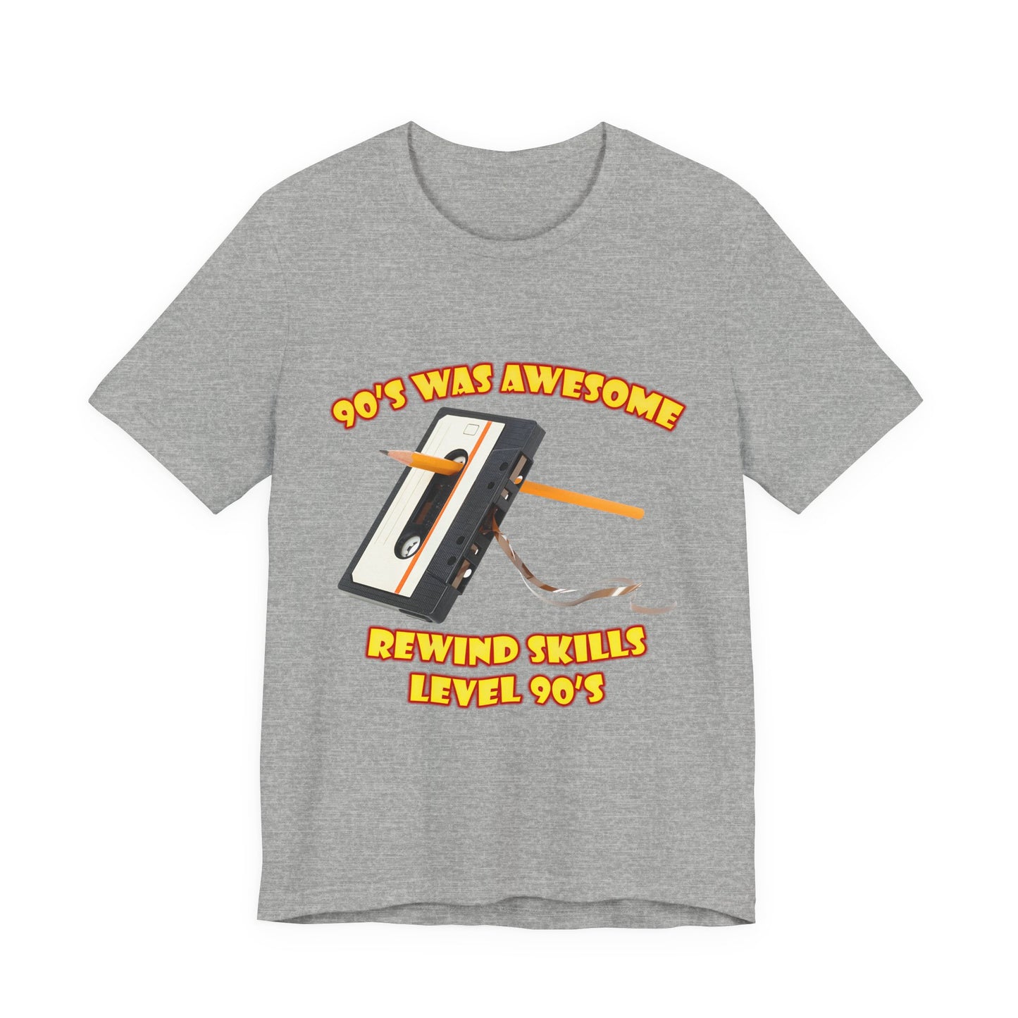 Rewind Skills Level 90er T-Shirt - Kassette mit Bleistift