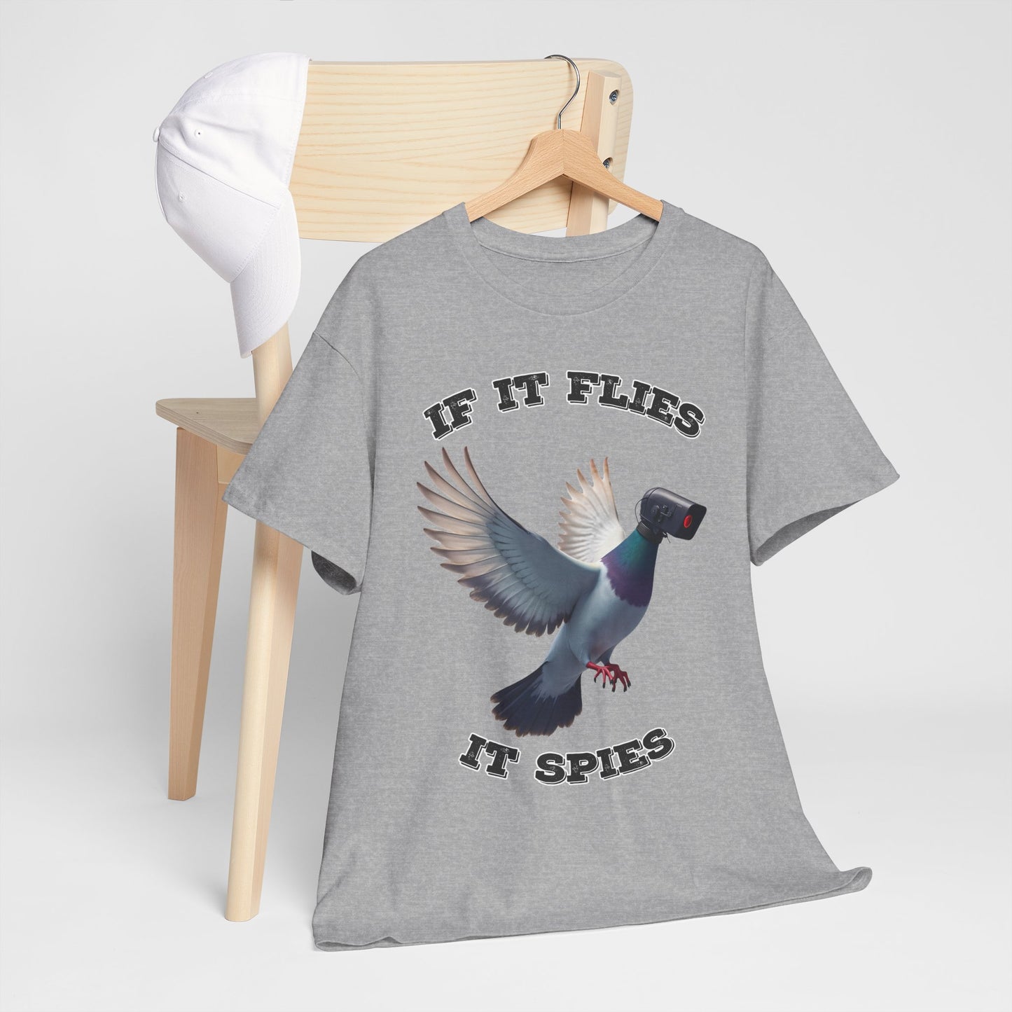 If It Flies It Spies Shirt - Pigeon Surveillance Meme Tee